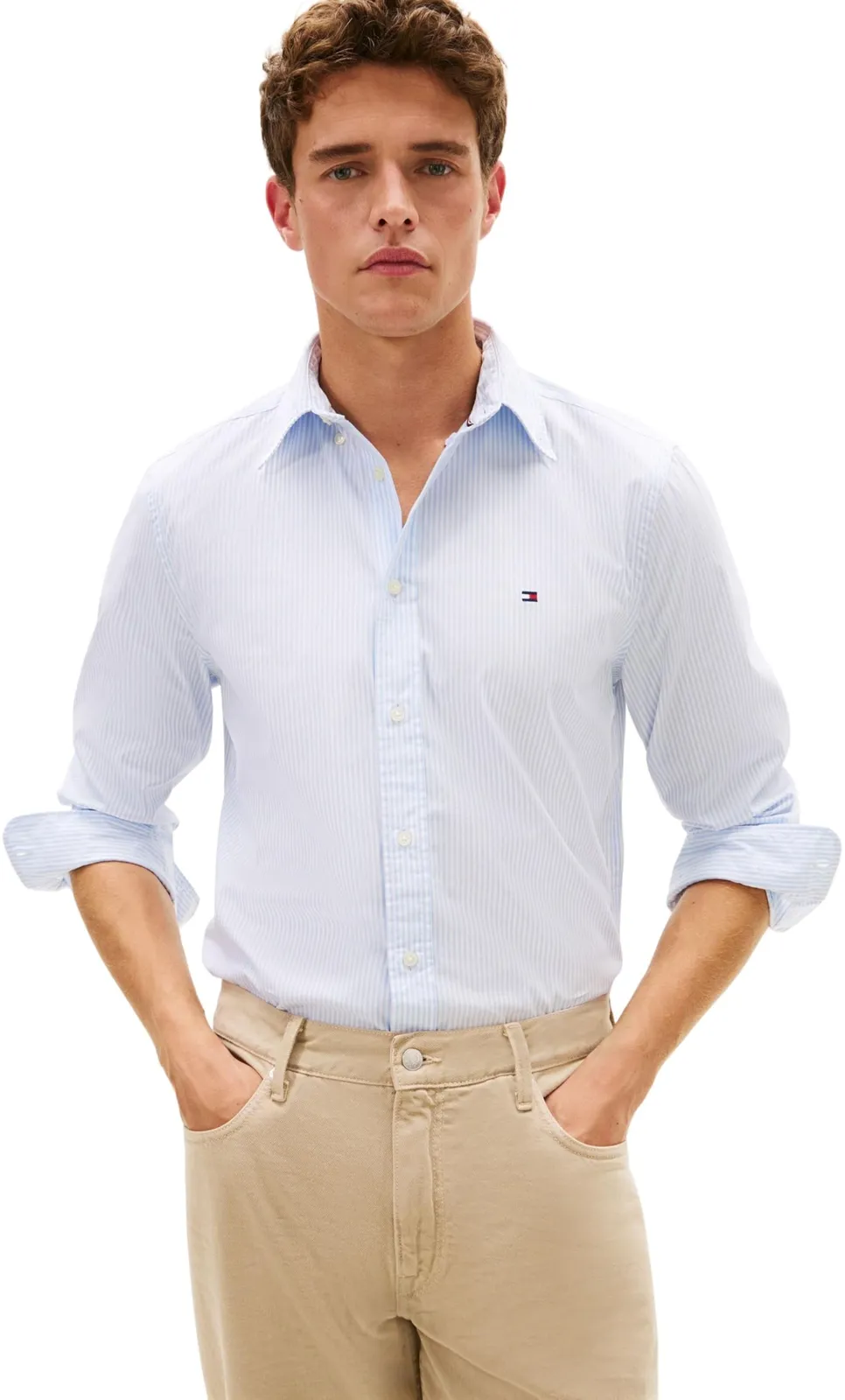Camisa Manga Larga Tommy Hilfiger Core Flex Pop Classic para Hombre