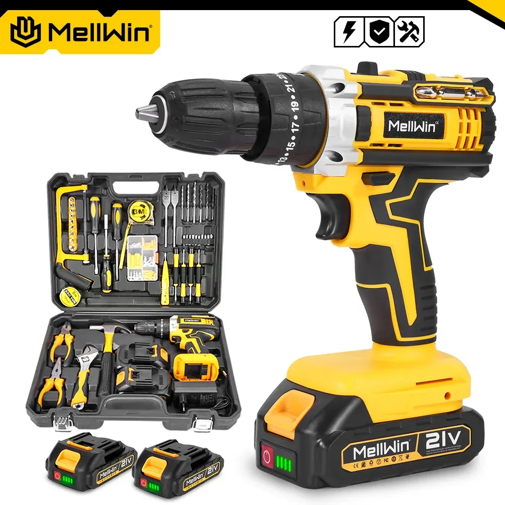 Taladro de Impacto Inalámbrico Mellwin 18V 25+3