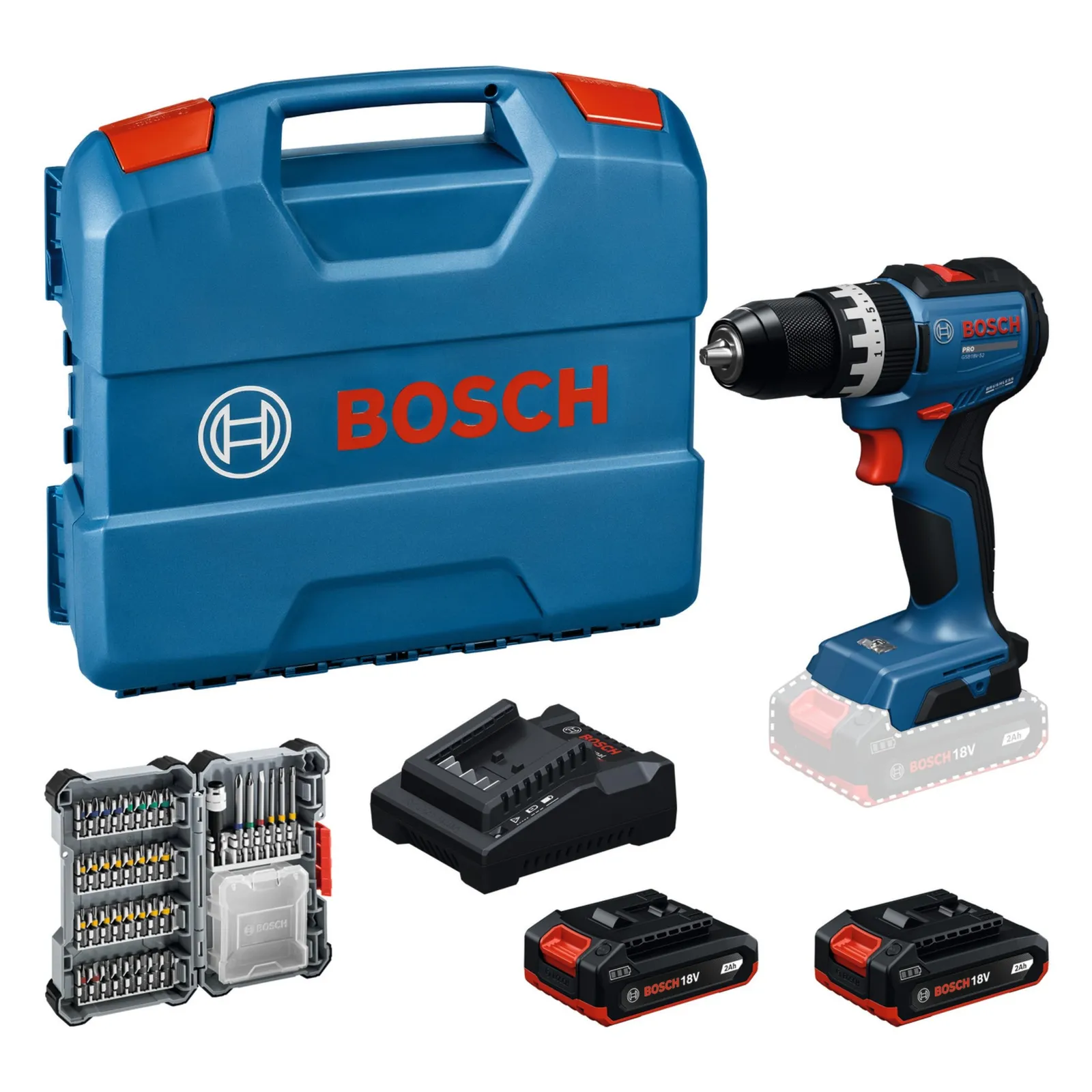 Taladro percutor a batería Bosch Professional 18V GSB18V-52
