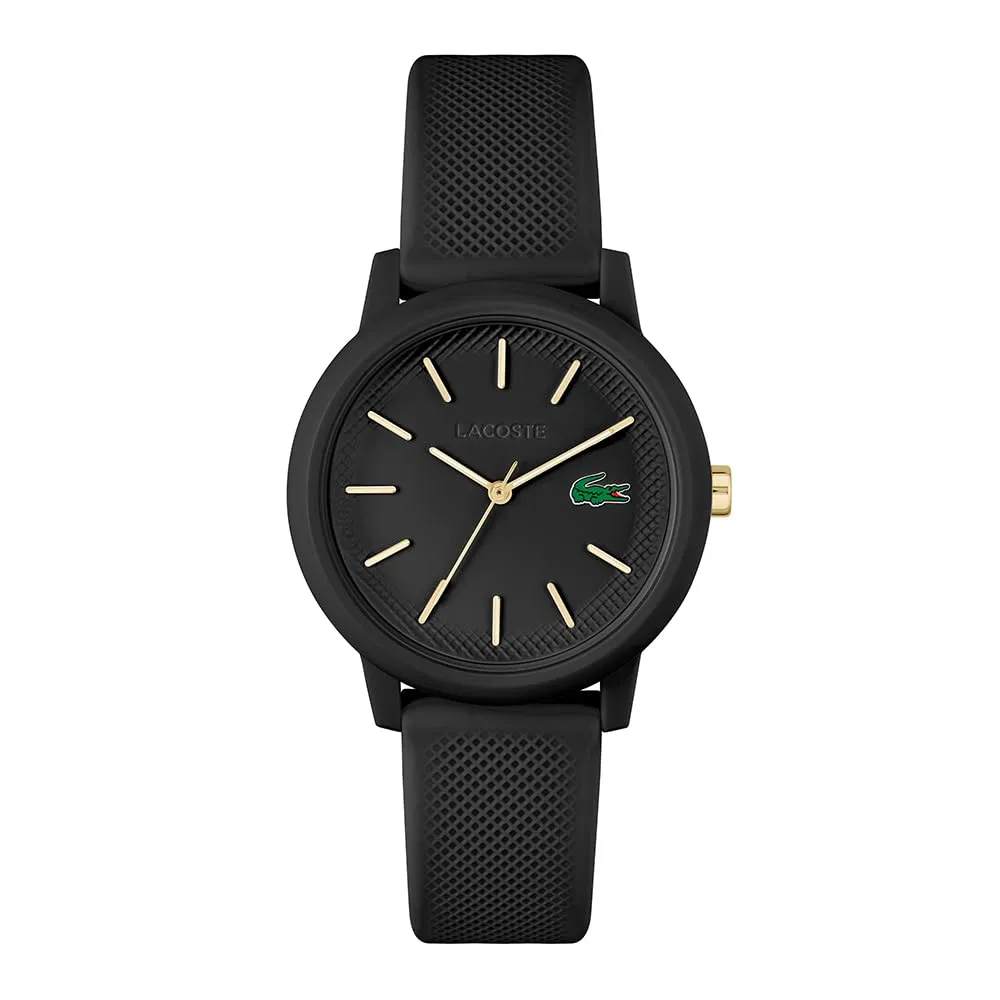 Reloj Lacoste 12.12 Analógico Hombre Correa Silicona Negra