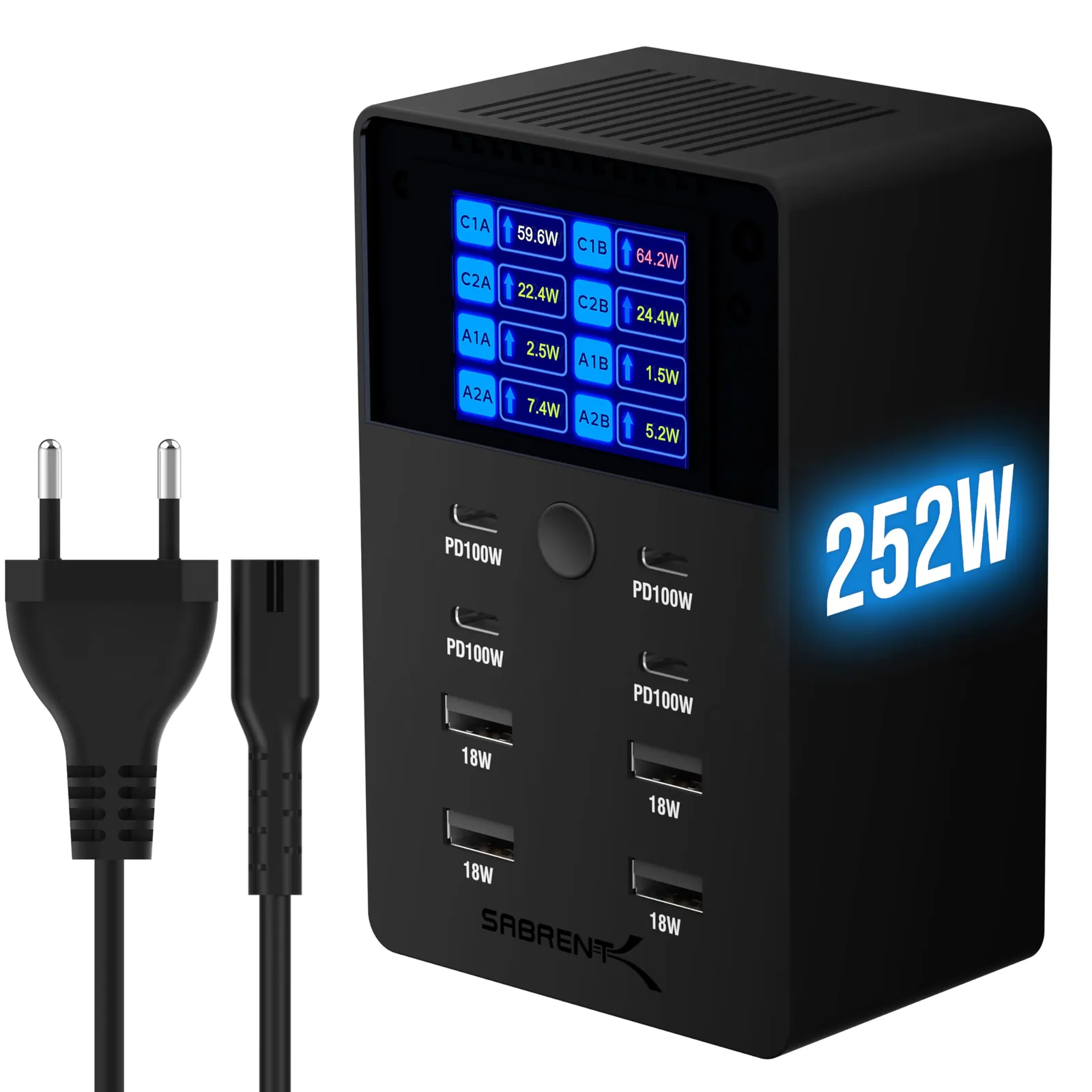 Estación de Carga SABRENT VOLTIK 252W