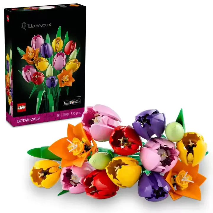 LEGO Botanicals Ramo de Tulipanes 11501 - Centro de Mesa Decorativo (14 Tulipanes, 5 Colores)