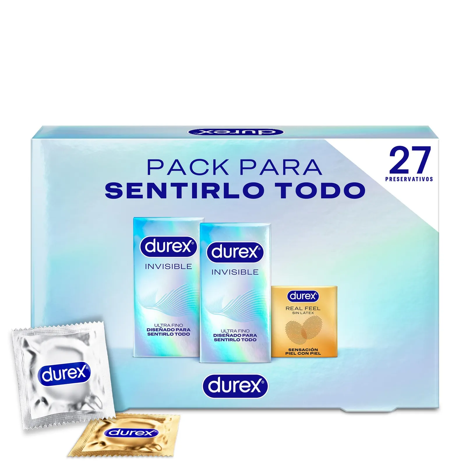 Pack Durex Sensitivo Invisible Preservativos 27 Unidades