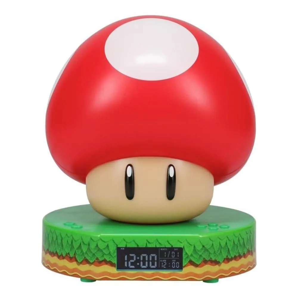Reloj despertador digital Seta Super Mario Bros oficial Nintendo