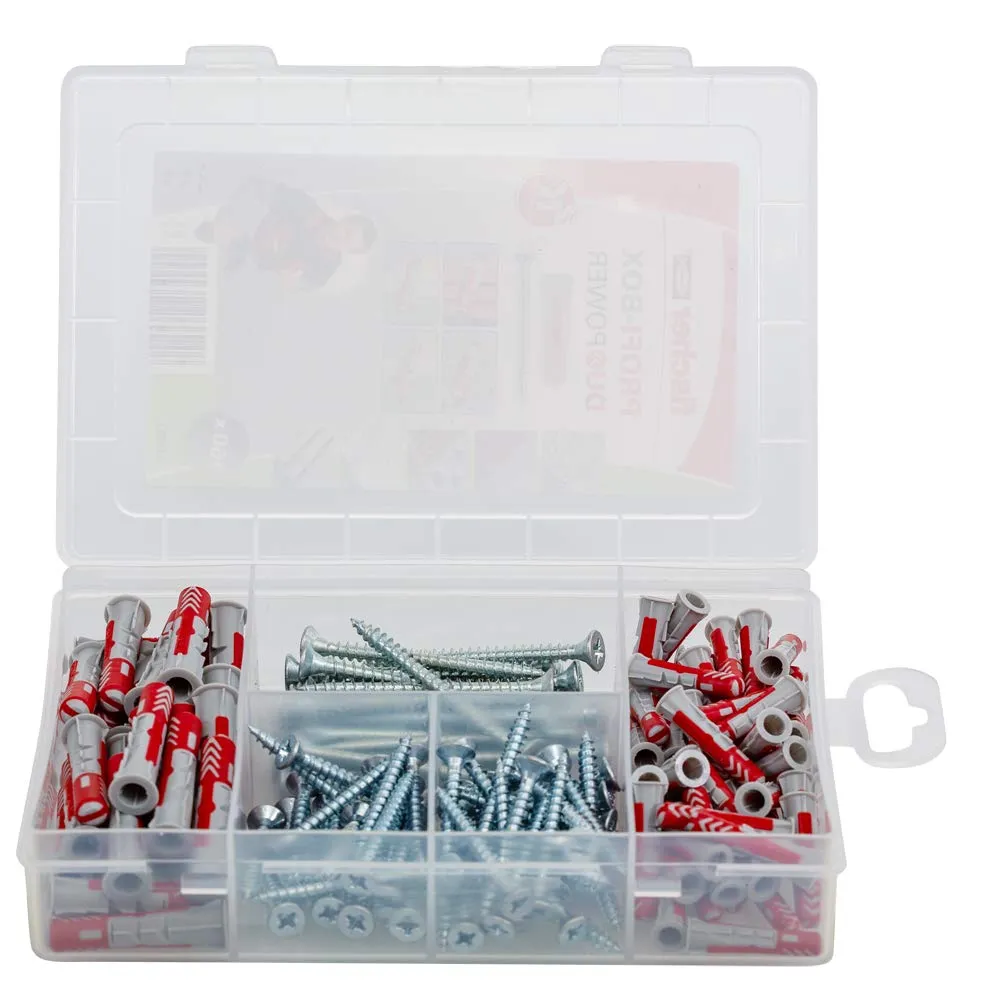 Maletín 160 piezas Fischer Uni Duopower 6/8 plus