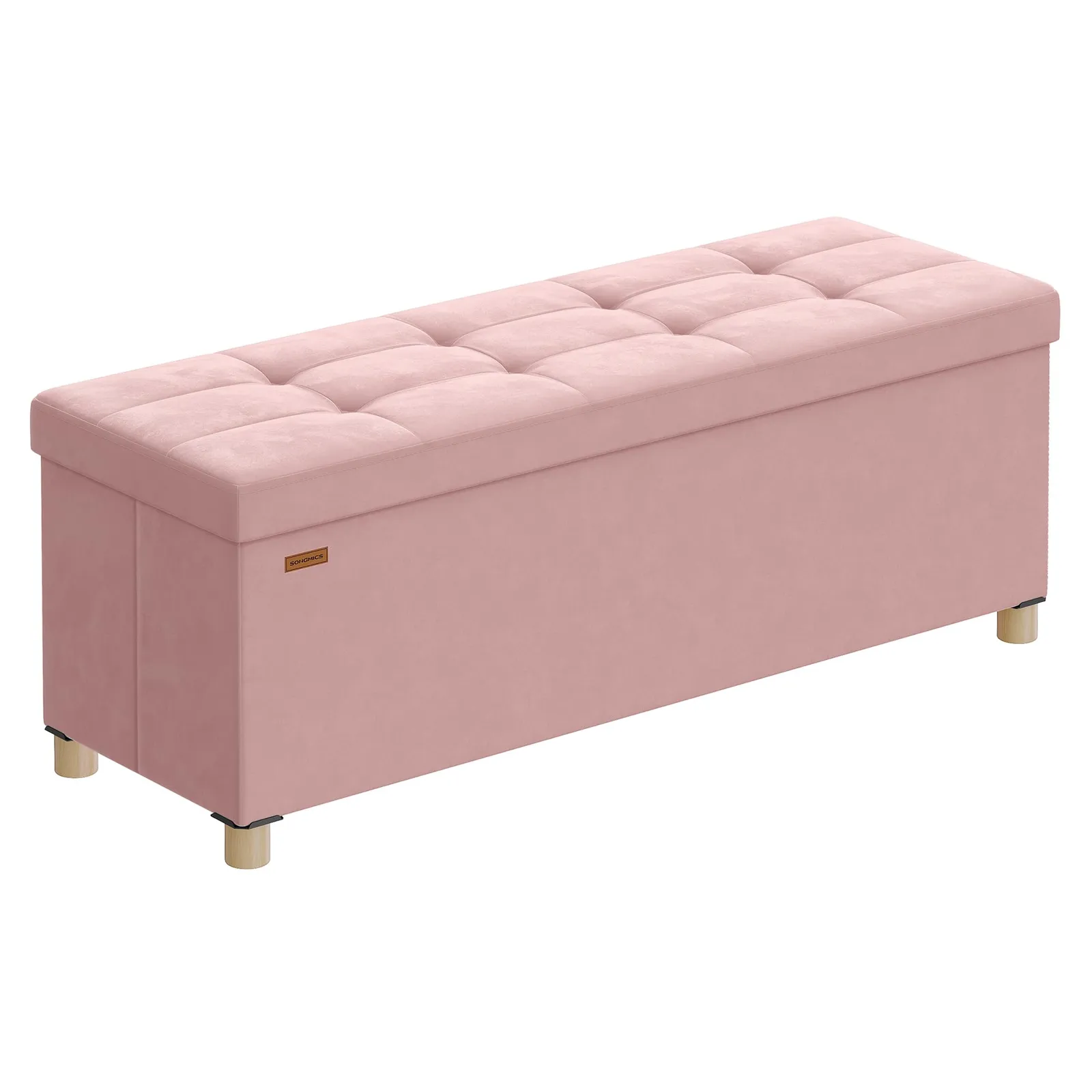 SONGMICS Puff Plegable Almacenaje, 110 x 38 x 40 cm, 112 L