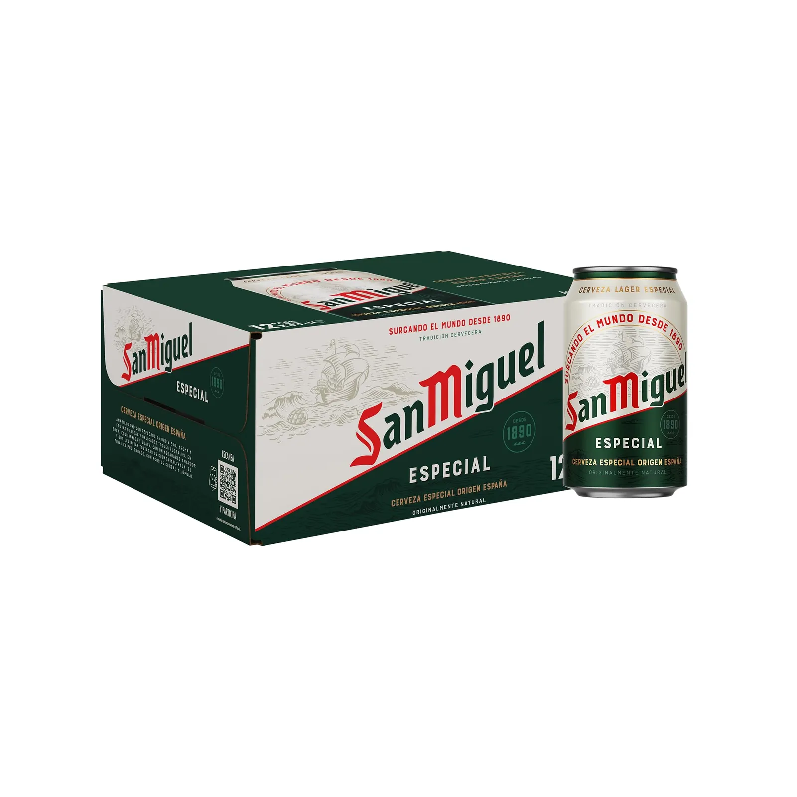 San Miguel Especial Cerveza Lager Premium Pack 12 Latas 33cl
