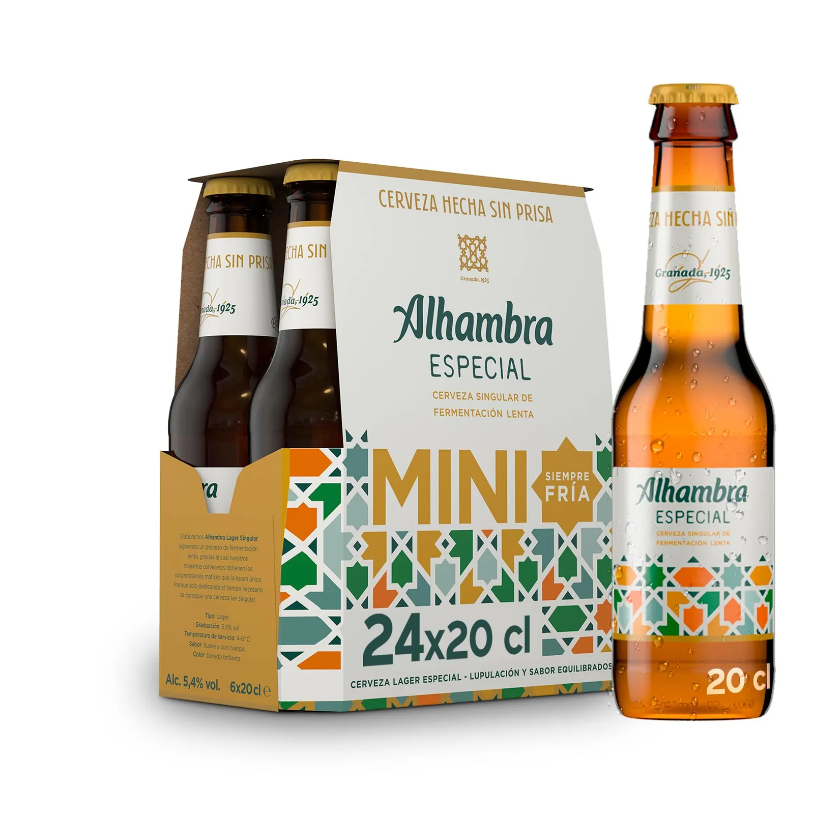 Pack 48 Botellines Alhambra Especial Mini 20cl