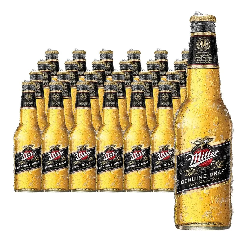 Miller Genuine Draft Lager 4,7% - Caja 24 botellas 330 ml