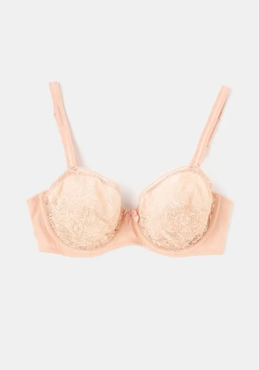 Sujetador de encaje con aros mujer TEX beige (varias tallas)