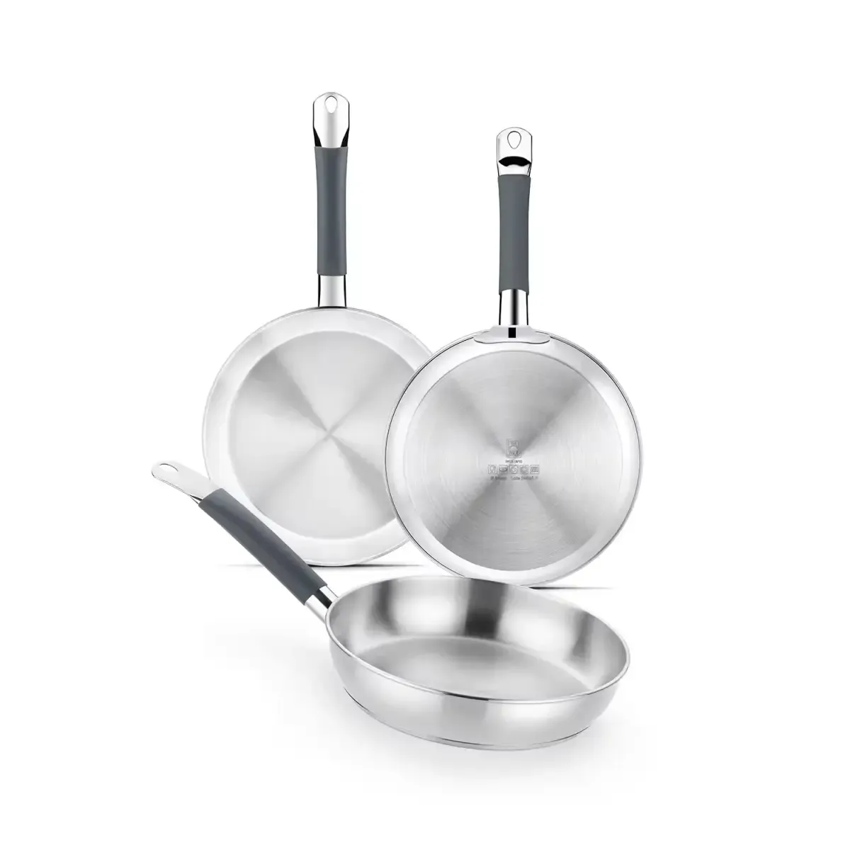 Set 3 Sartenes Acero Inoxidable BRA Master 18/10 (20-24-26 cm)