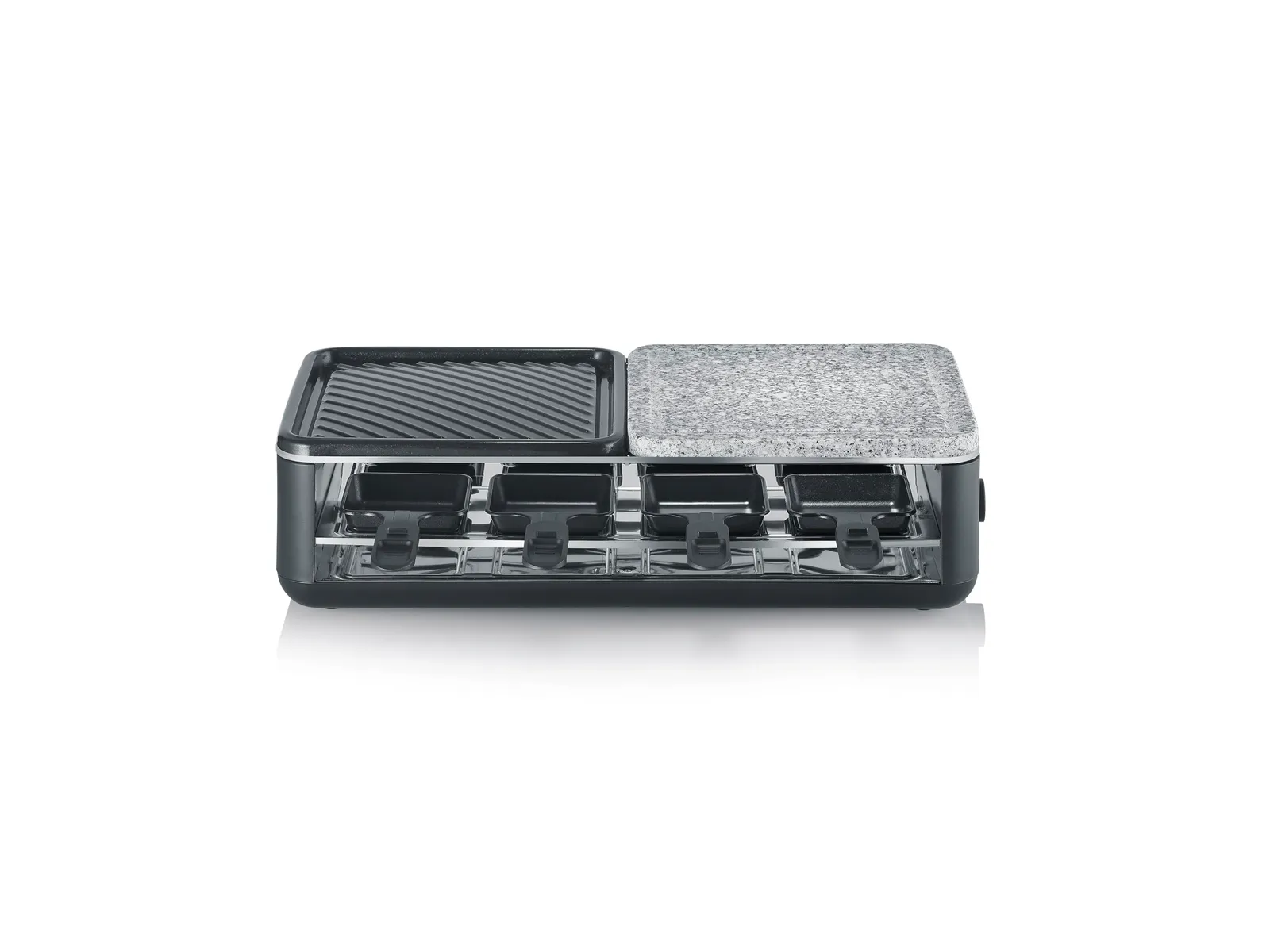 Raclette grill Severin RG 2366 piedra natural 8 sartenes 1300W