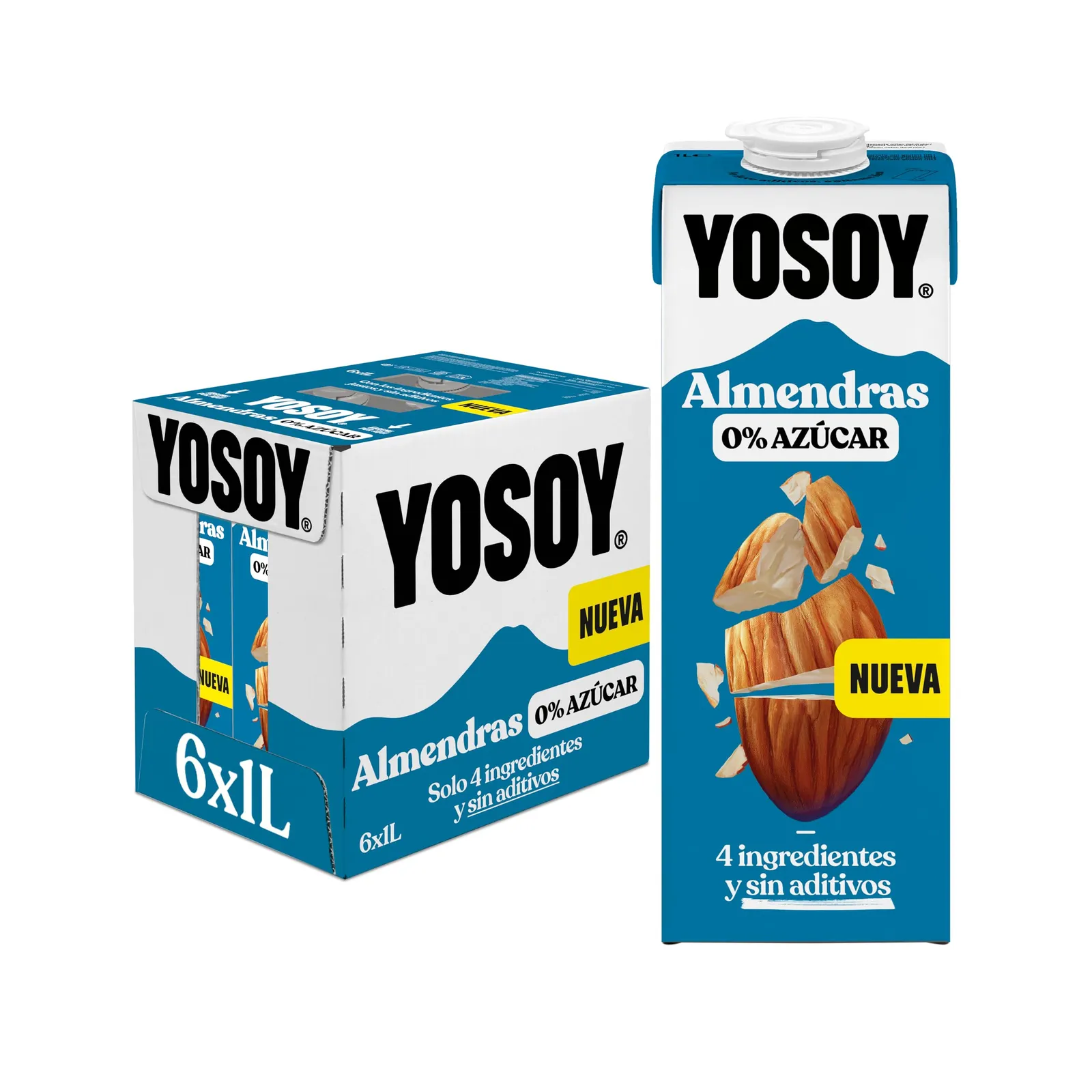 Pack 6x Yosoy Bebida Vegetal de Almendras 1L 0%