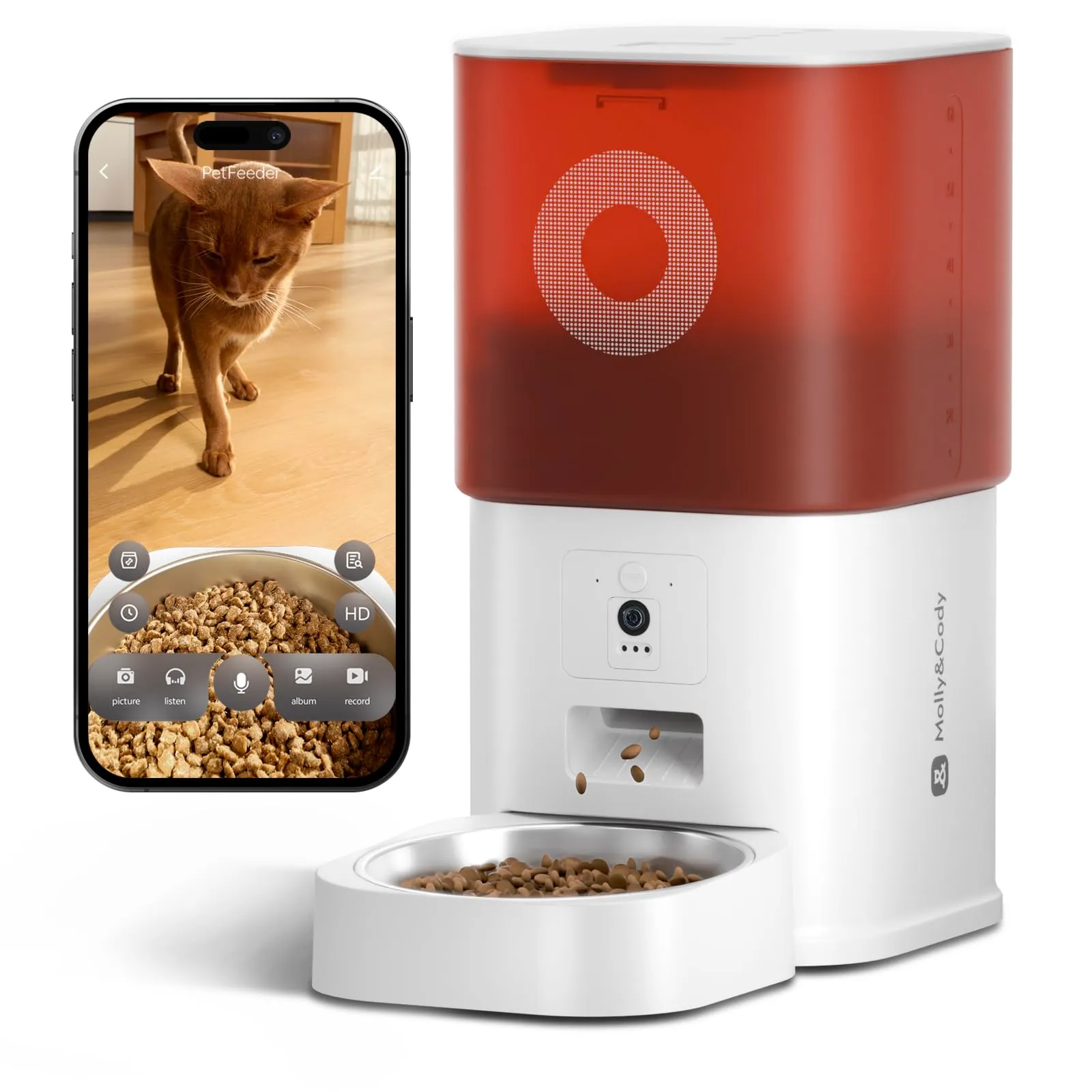 Comedero automático para gatos con cámara (varias tallas)