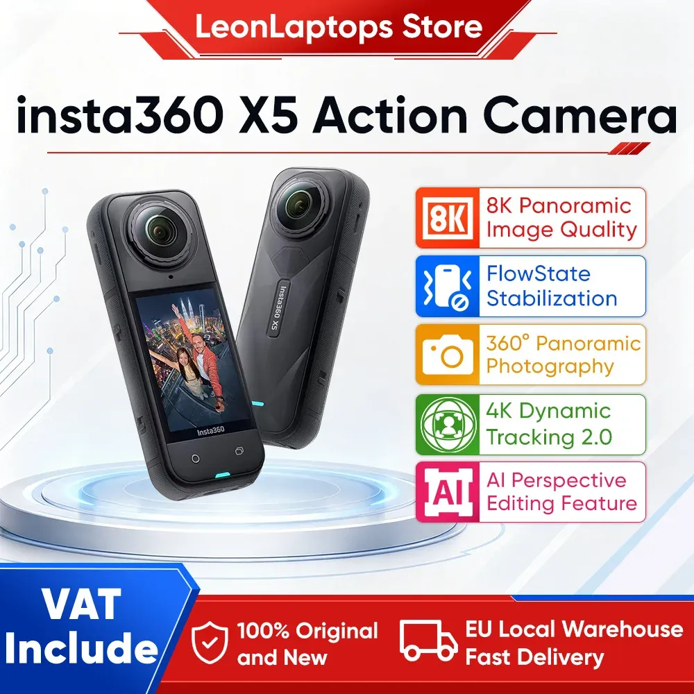 Insta360 X5 Cámara de Acción 360° 8K