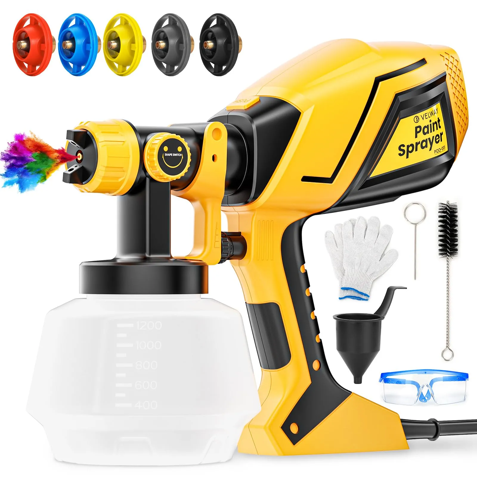Pistola de Pintura Velway HVLP 600W 1200ml
