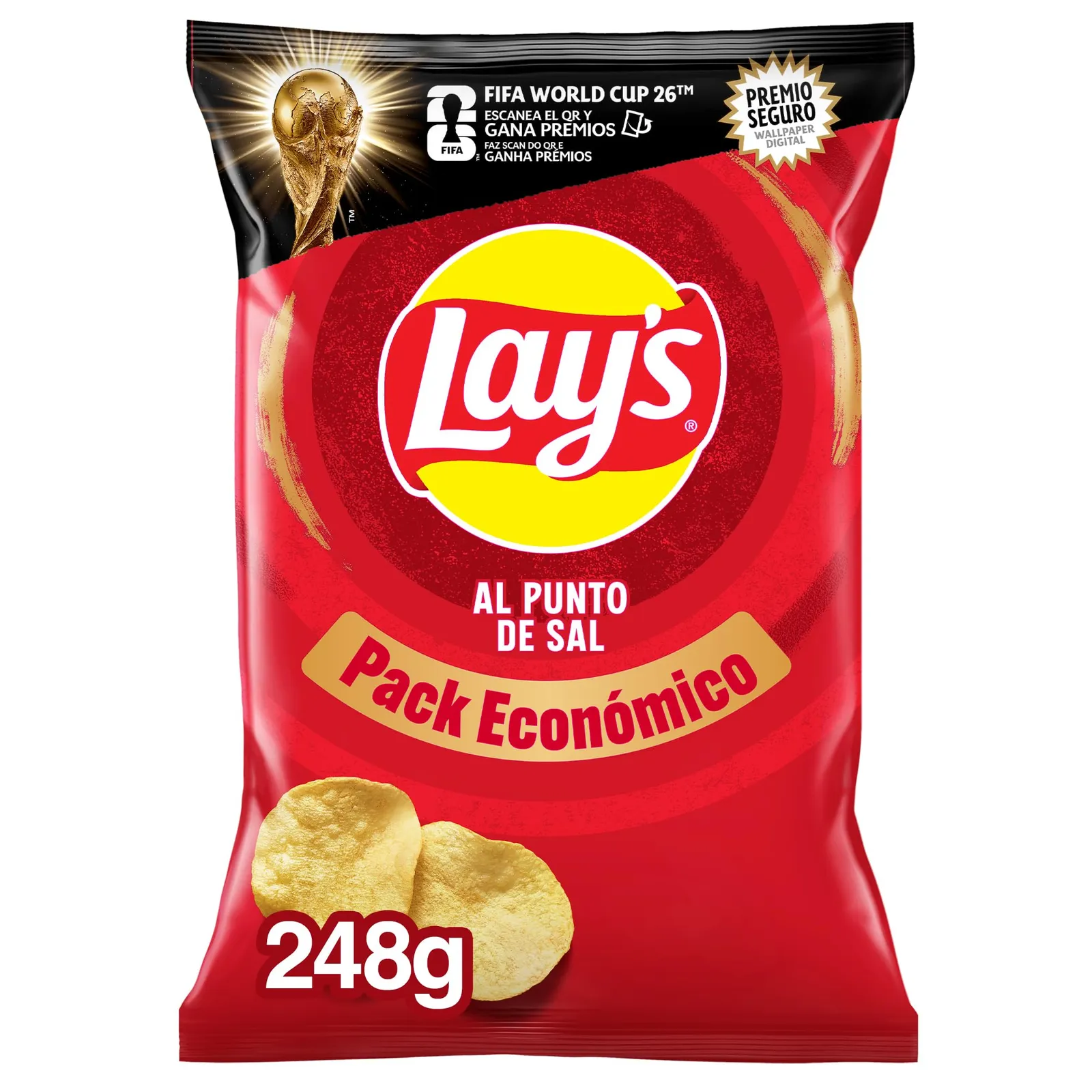 7 Bolsas Patatas Lay's al Punto de Sal 248g