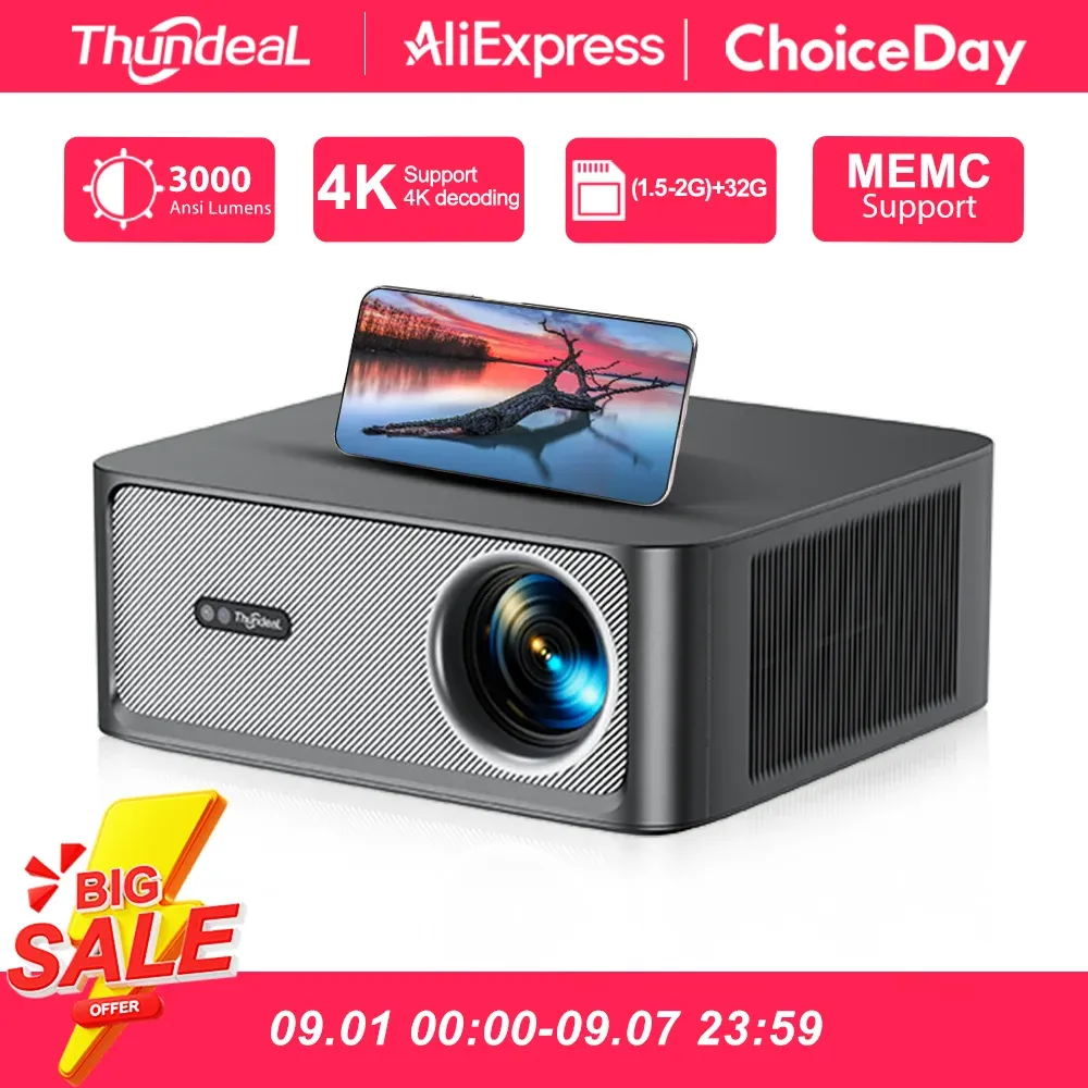 Proyector ThundeaL TD98Pro 1080P Full HD 4K Android WiFi con Enfoque Automático