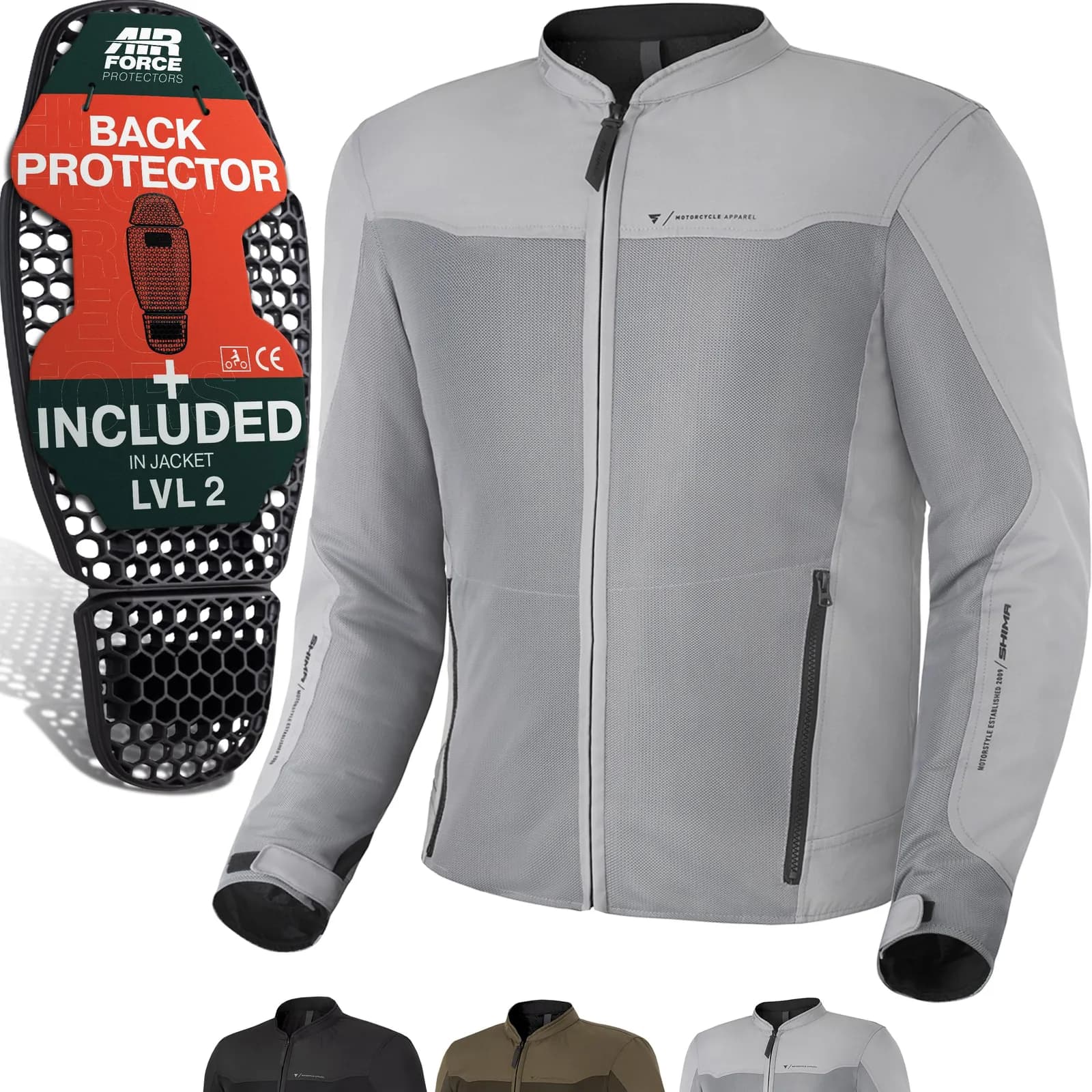 Chaqueta de Moto Shima Openair Airforce Hombre Ventilada
