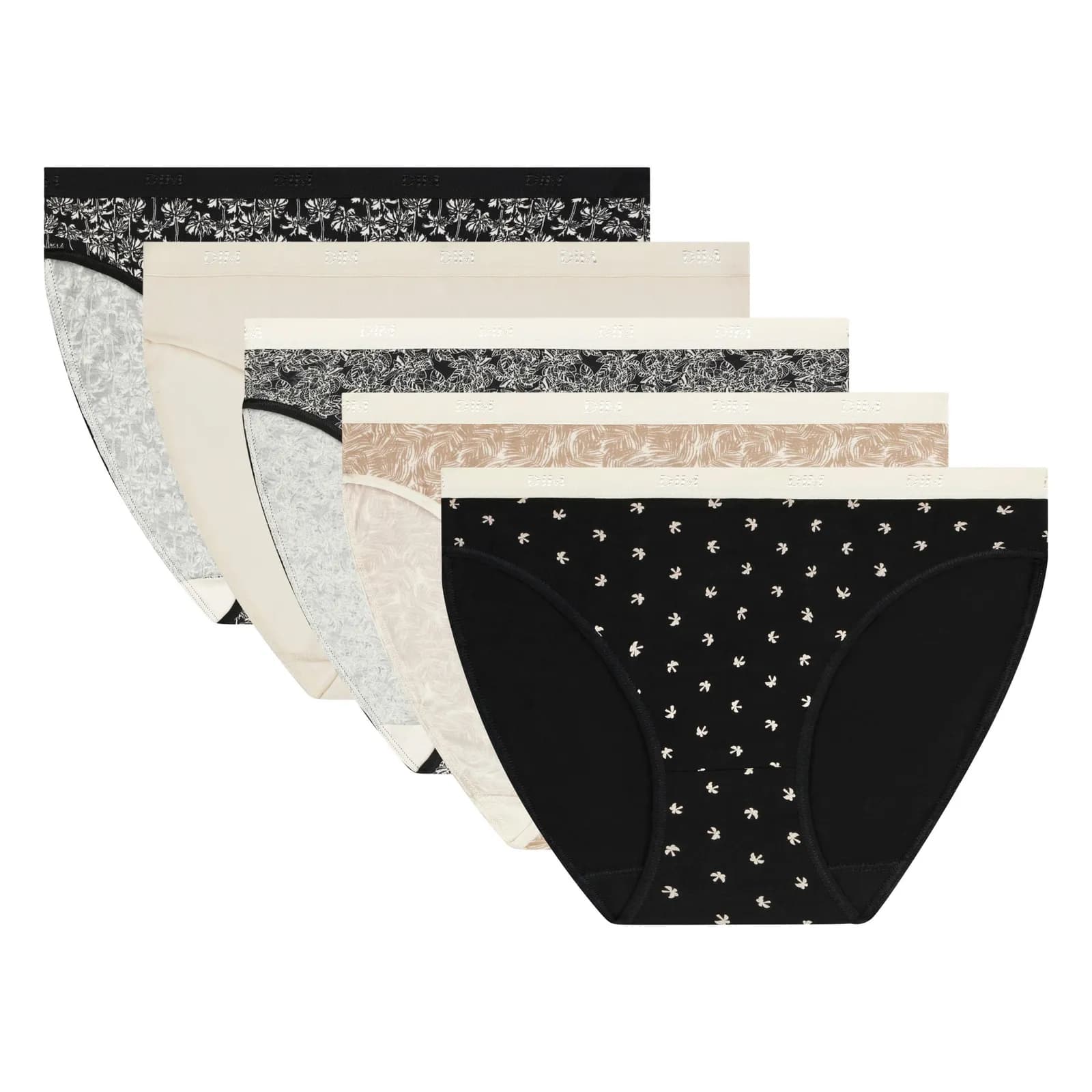 Pack 5 Bragas Algodón Dim Mujer
