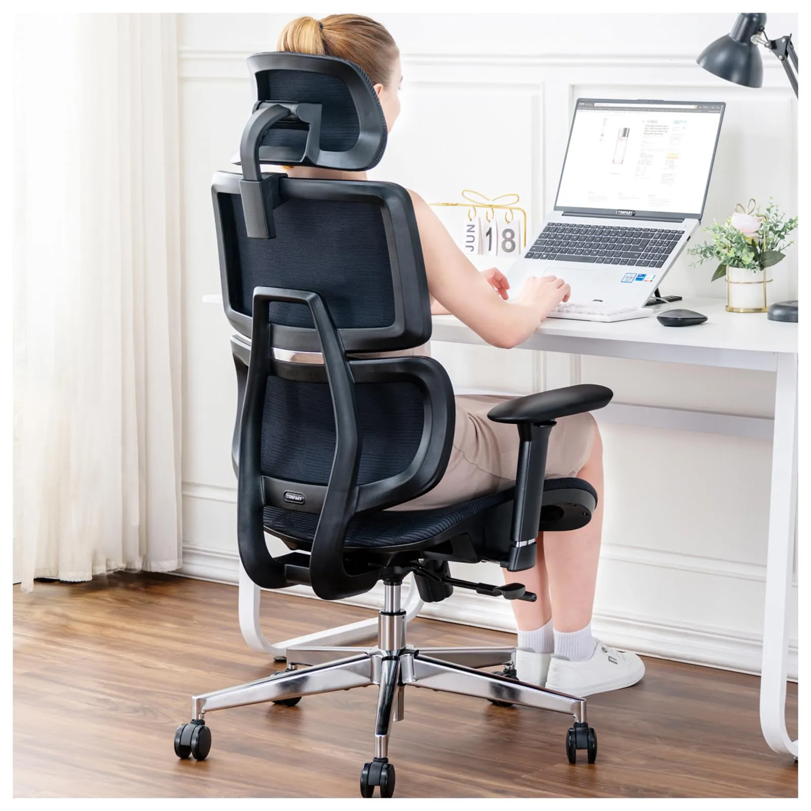 Silla de Oficina Ergonómica Tonfary Malla Reclinable