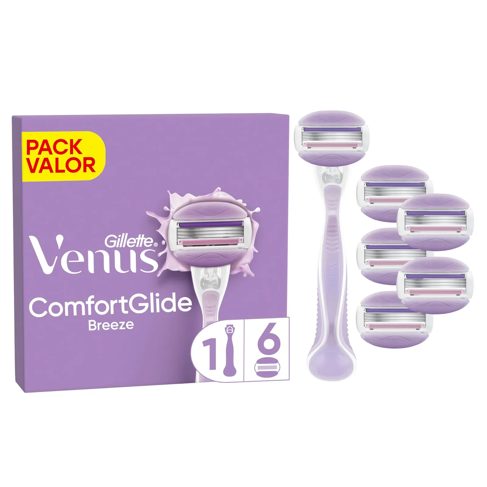 Gillette Venus ComfortGlide Breeze Máquinilla Mujer + 6 Recambios