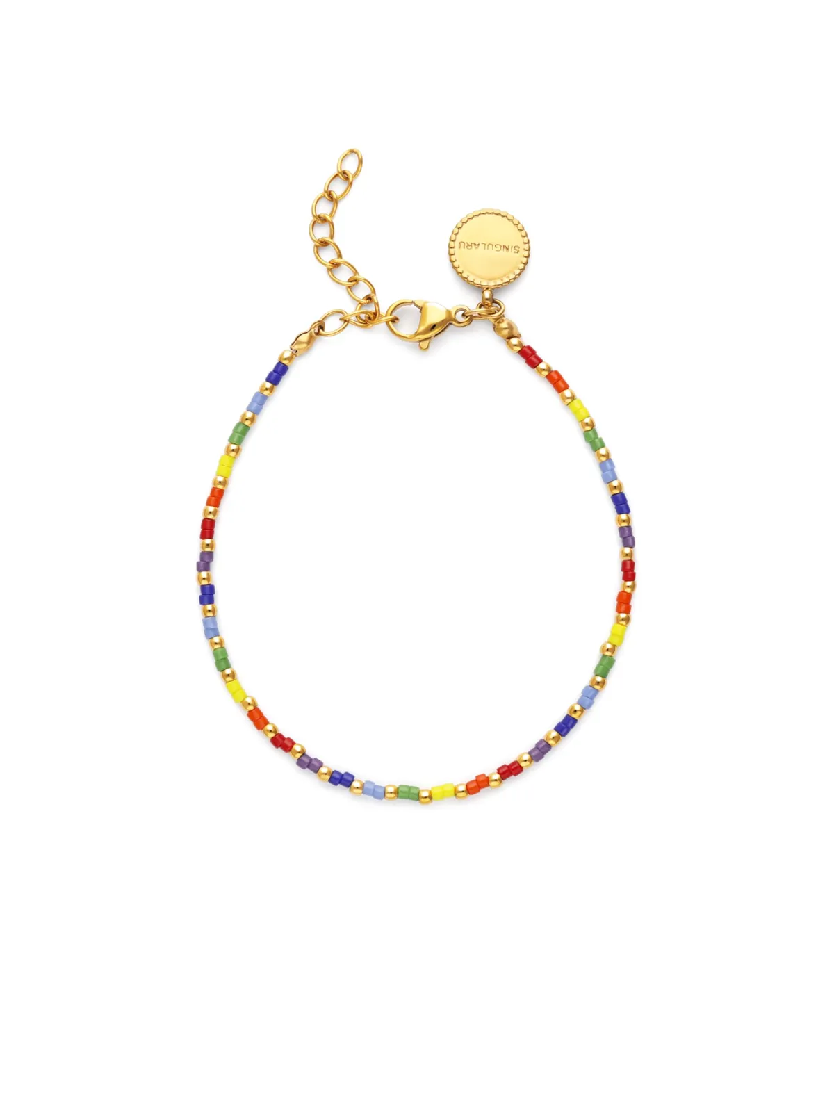 Pulsera Singularu Rainbow Colors Baño Oro 18kt