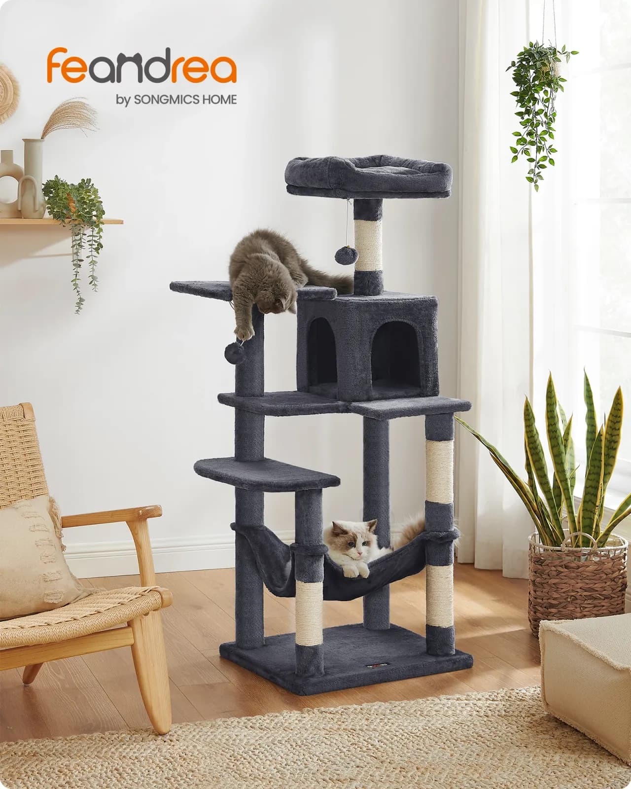 Árbol Rascador para Gatos Feandrea 143cm