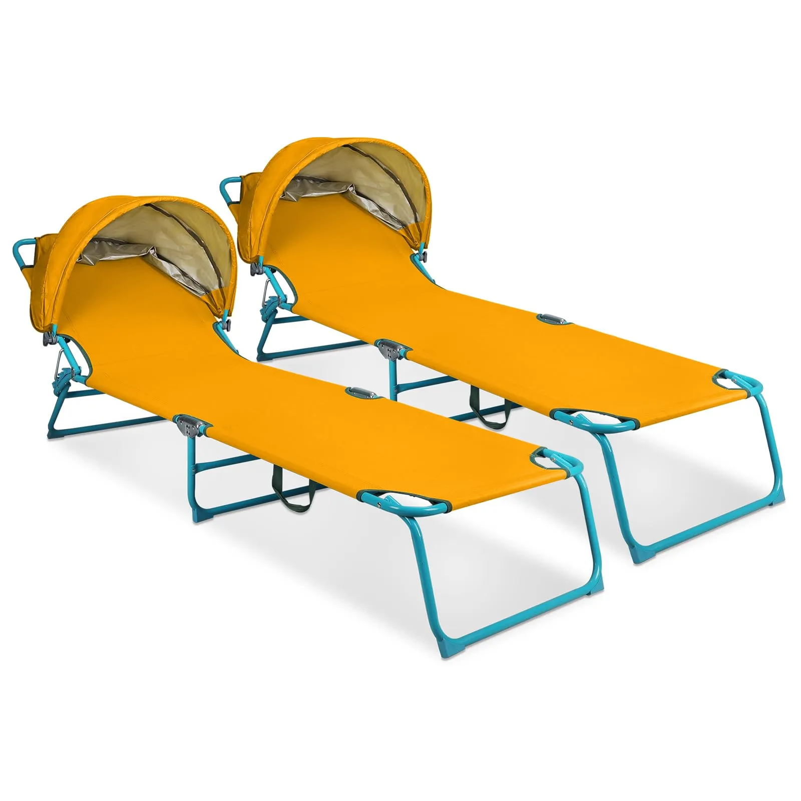 Pack 2 Sillas de Playa Northroad con Toldo y 4 Posiciones