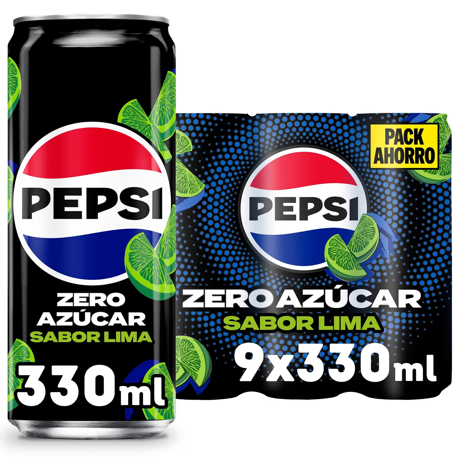 Pack 3x9 Latas Pepsi Zero Lima Cola 330 ml