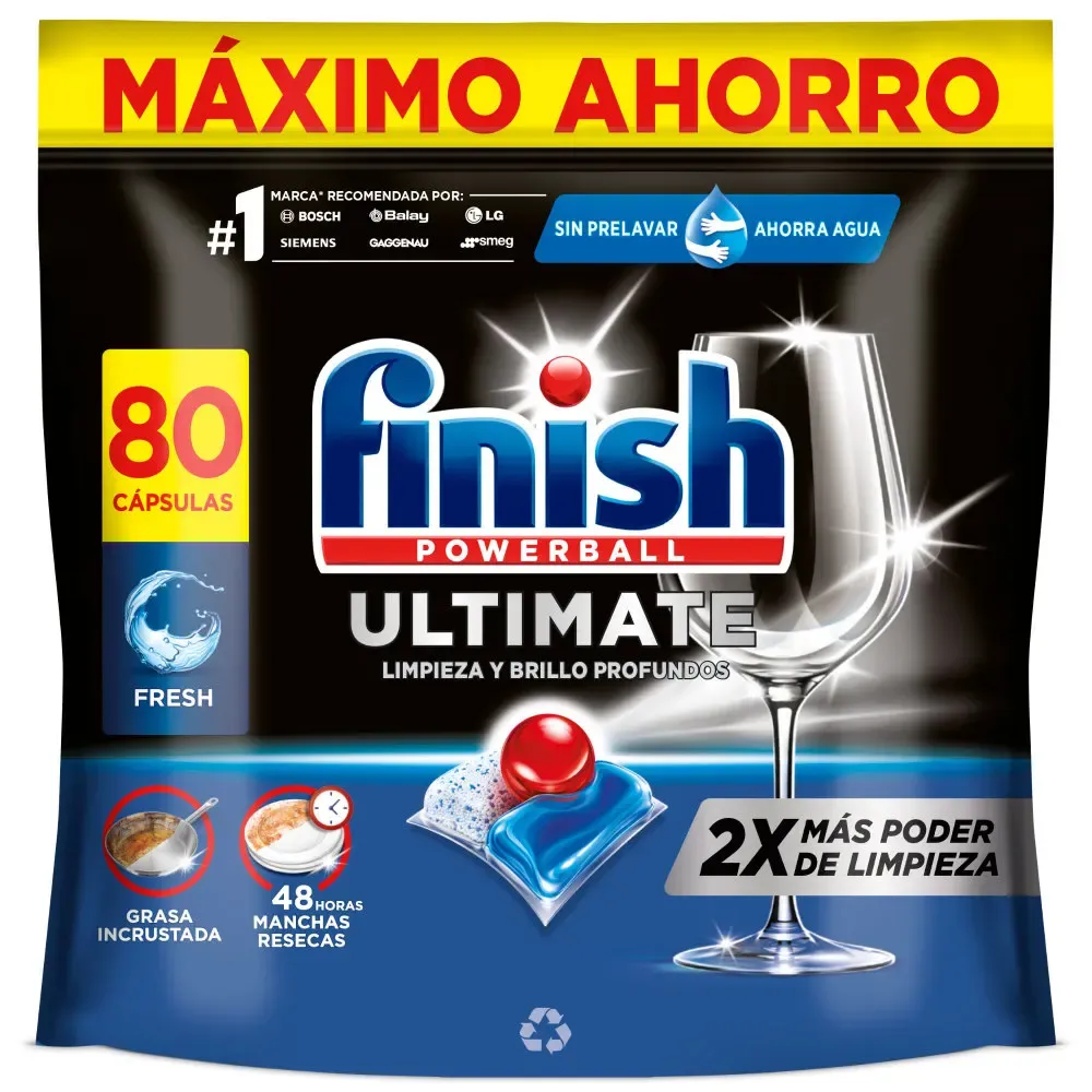 Finish Powerball Ultimate 80 Pastillas para Lavavajillas