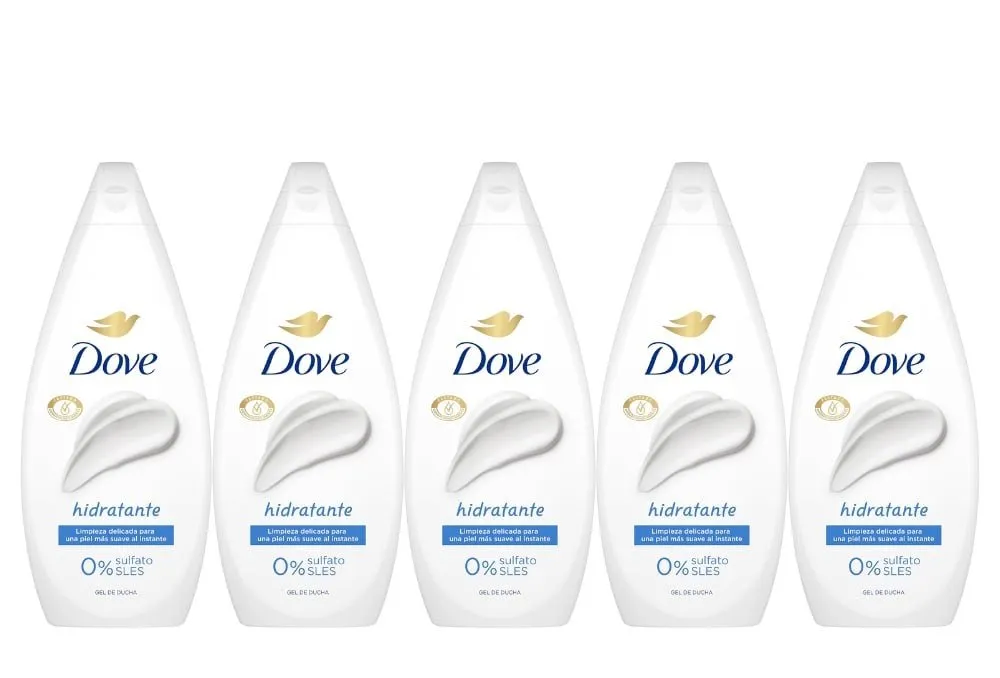 5x Dove Gel de Ducha Hidratante Piel Suave 720 ml