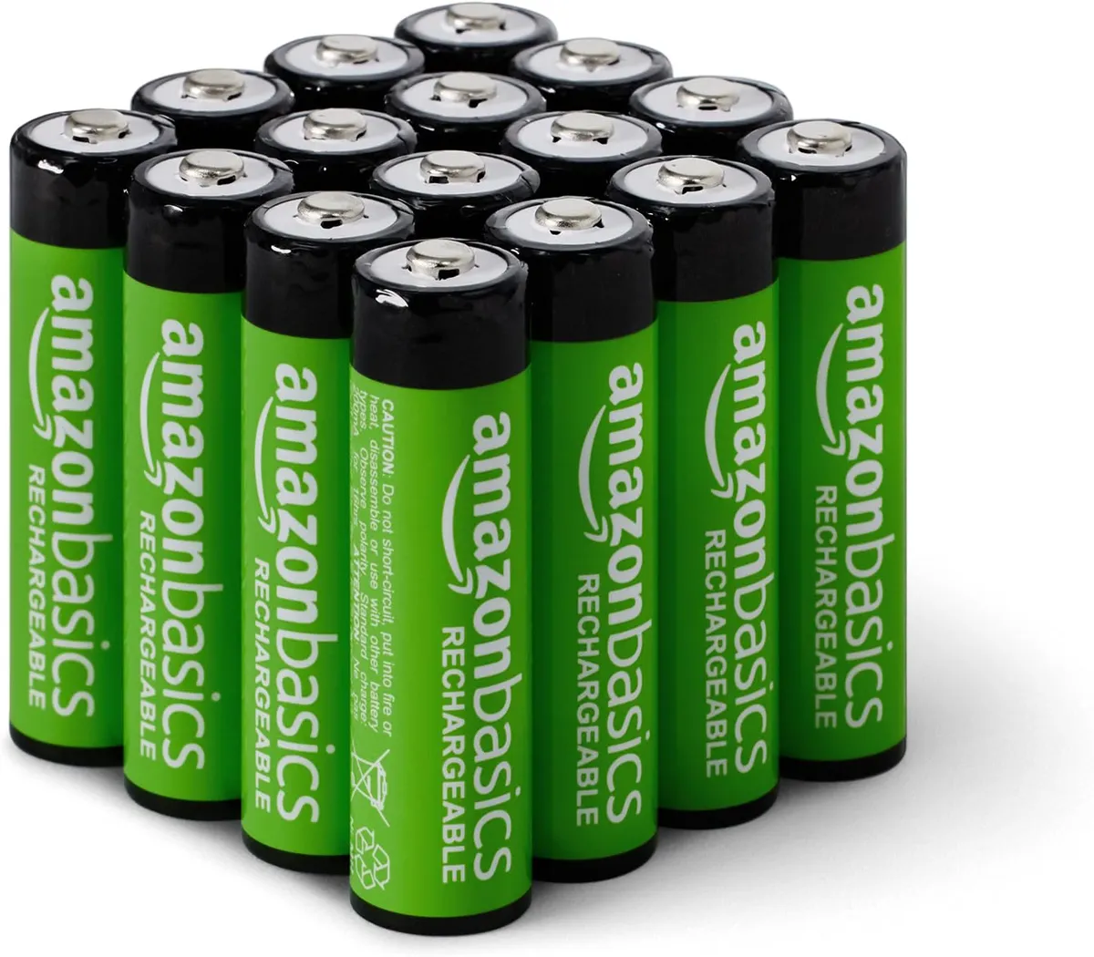 Amazon Basics Pilas AA Recargables NiMH 16 Unidades 2000 mAh