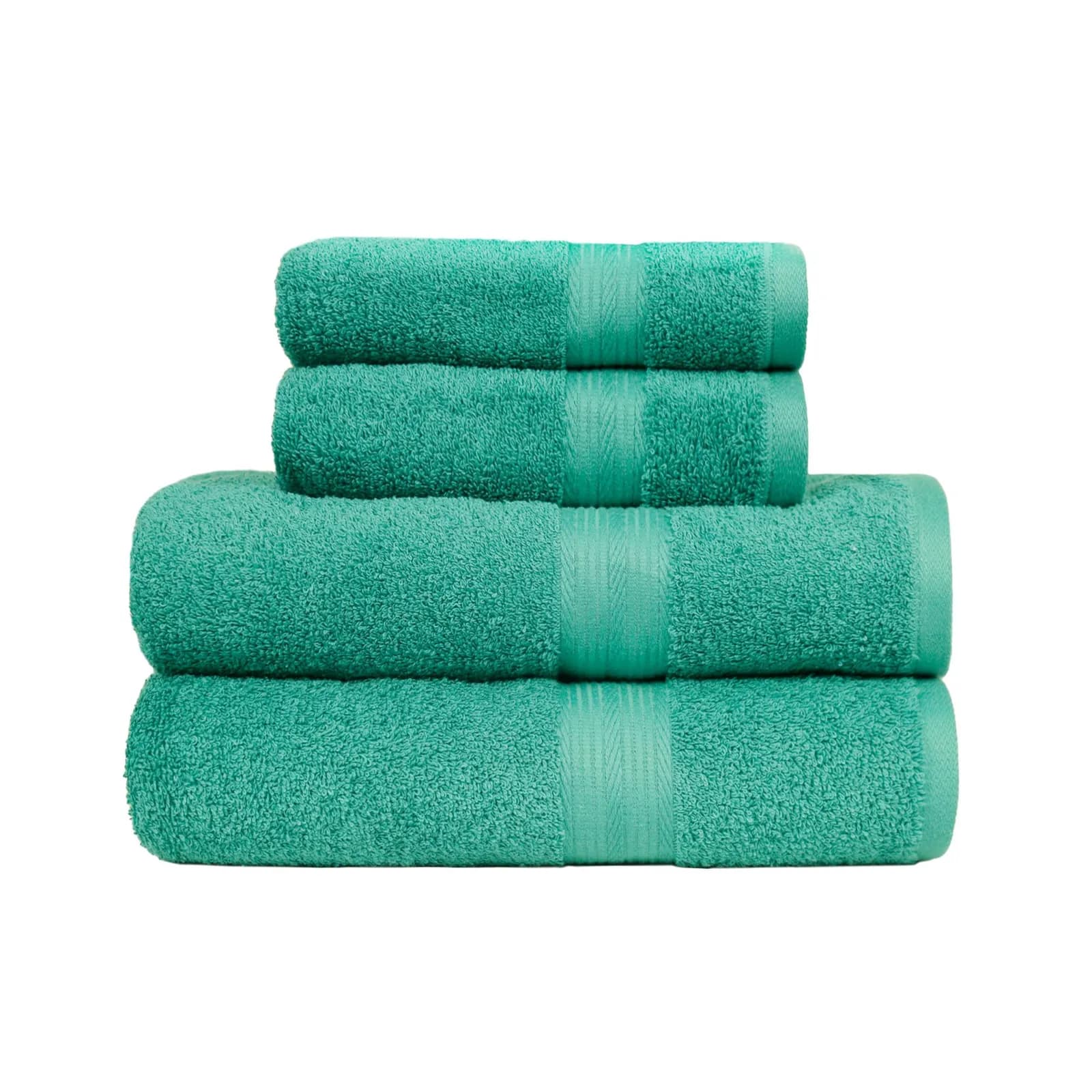 Set de 4 toallas de algodón Amazon Basics: 2 de baño y 2 de mano