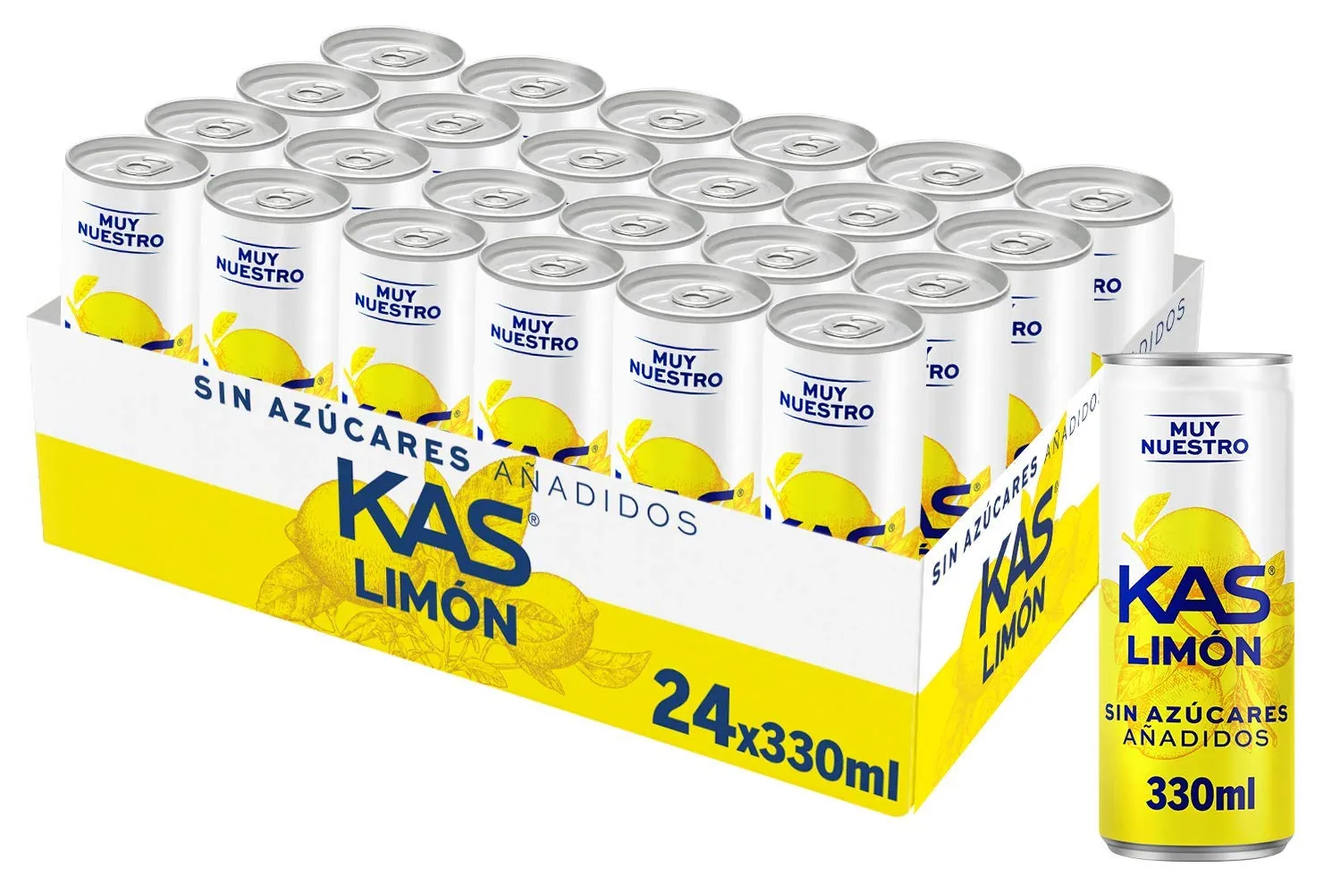 Pack 24 Latas Kas Limón 330ml