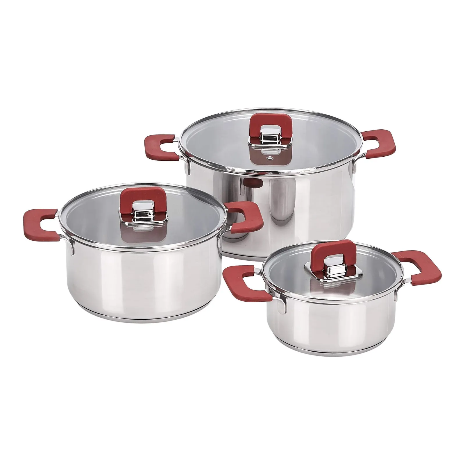 Amazon Basics Juego de Ollas Inducción Acero Inoxidable