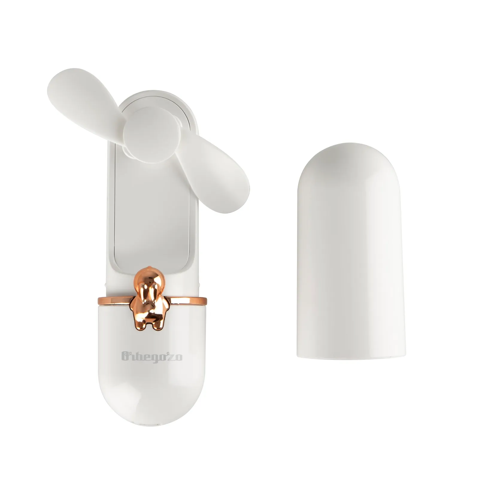Ventilador de Mano Orbegozo HF 2500 Elegante, 2 Velocidades, Batería 1200mAh, Compacto, con Funda