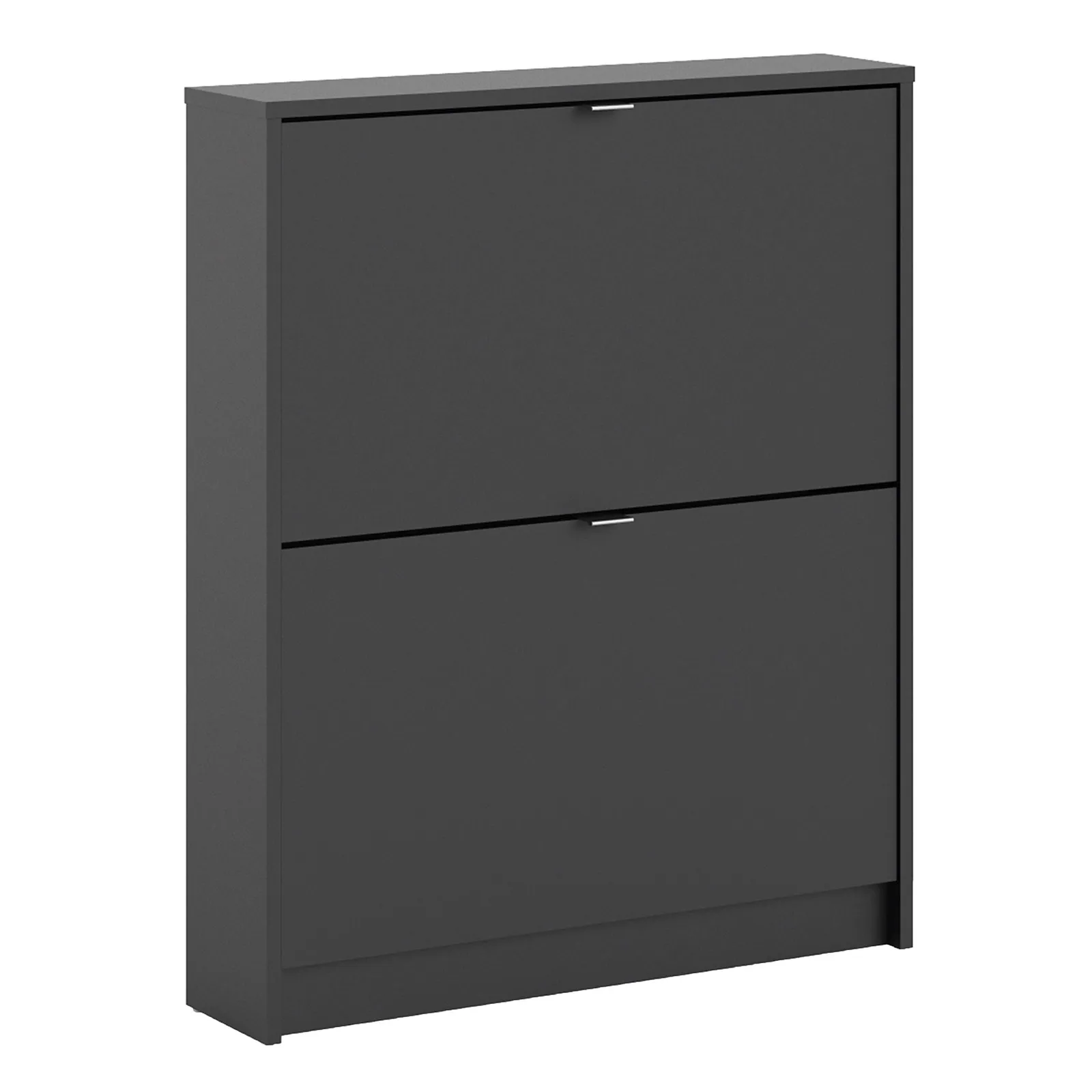 Armario Zapatero Negro Mate 2 Puertas Basculantes