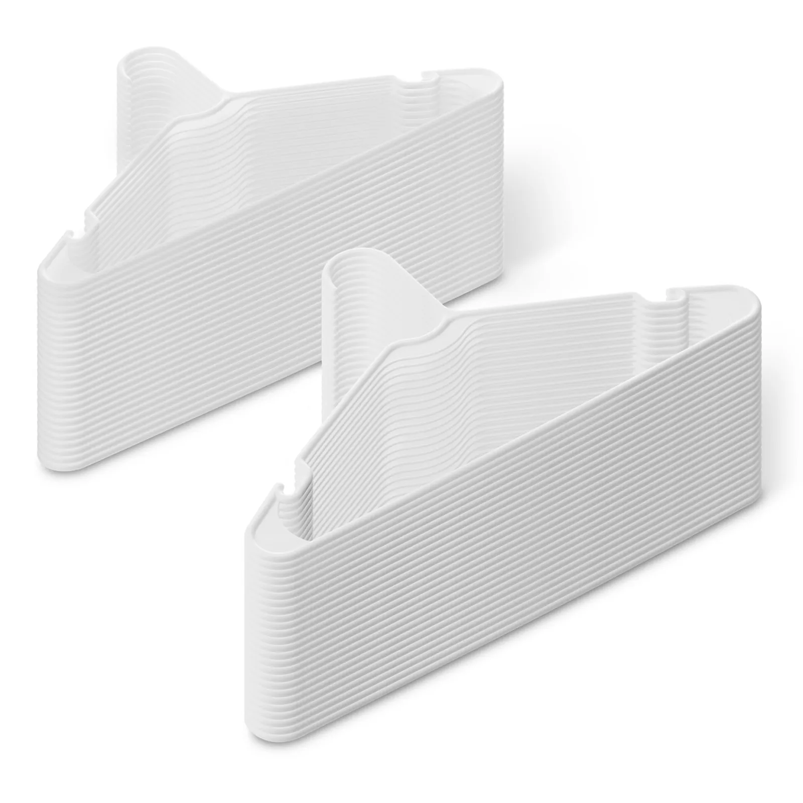 Pack 50 Perchas de Plástico Amazon Basics para Adulto