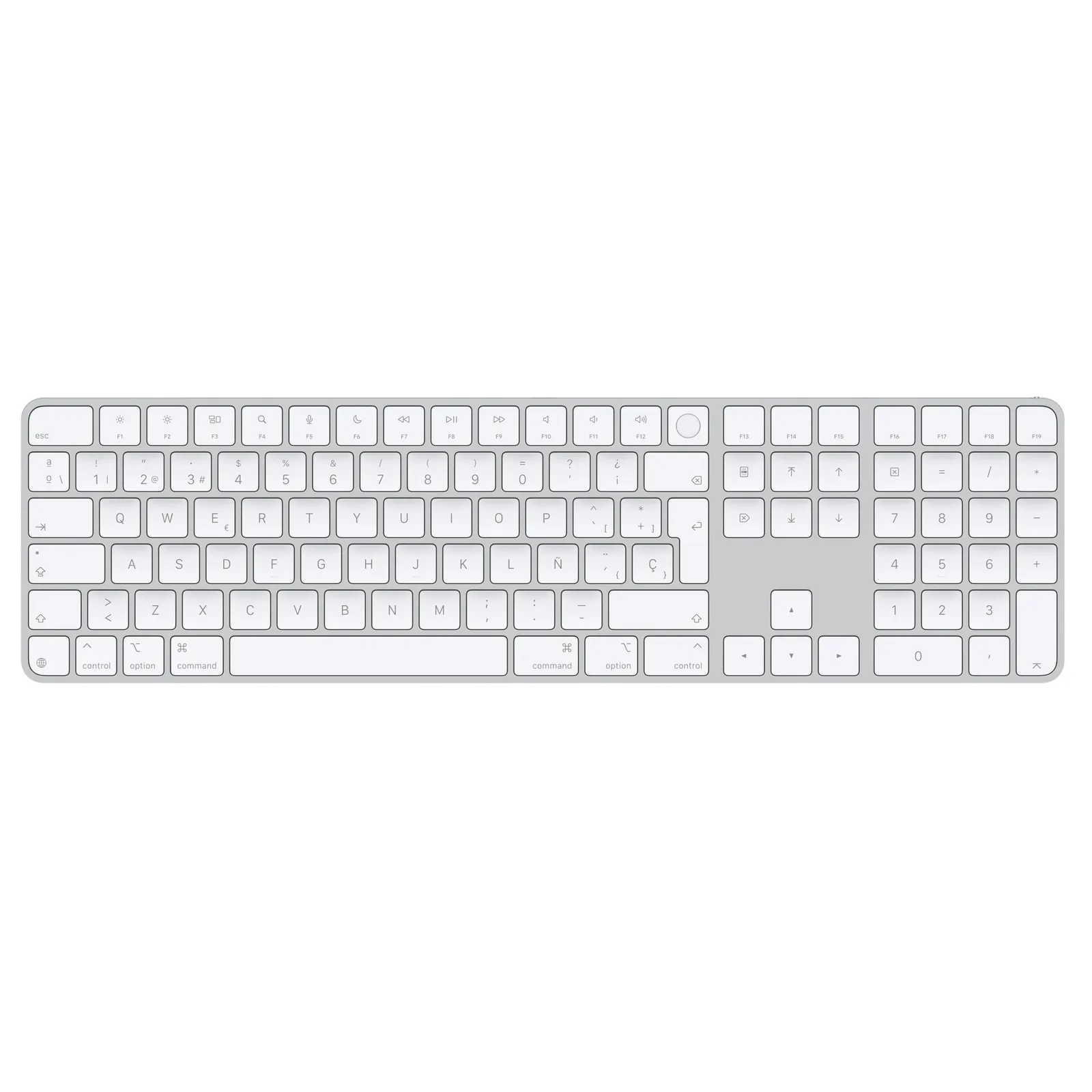 Apple Magic Keyboard con Touch ID y Teclado Numérico - Español Blanco (Mac Chip Apple)