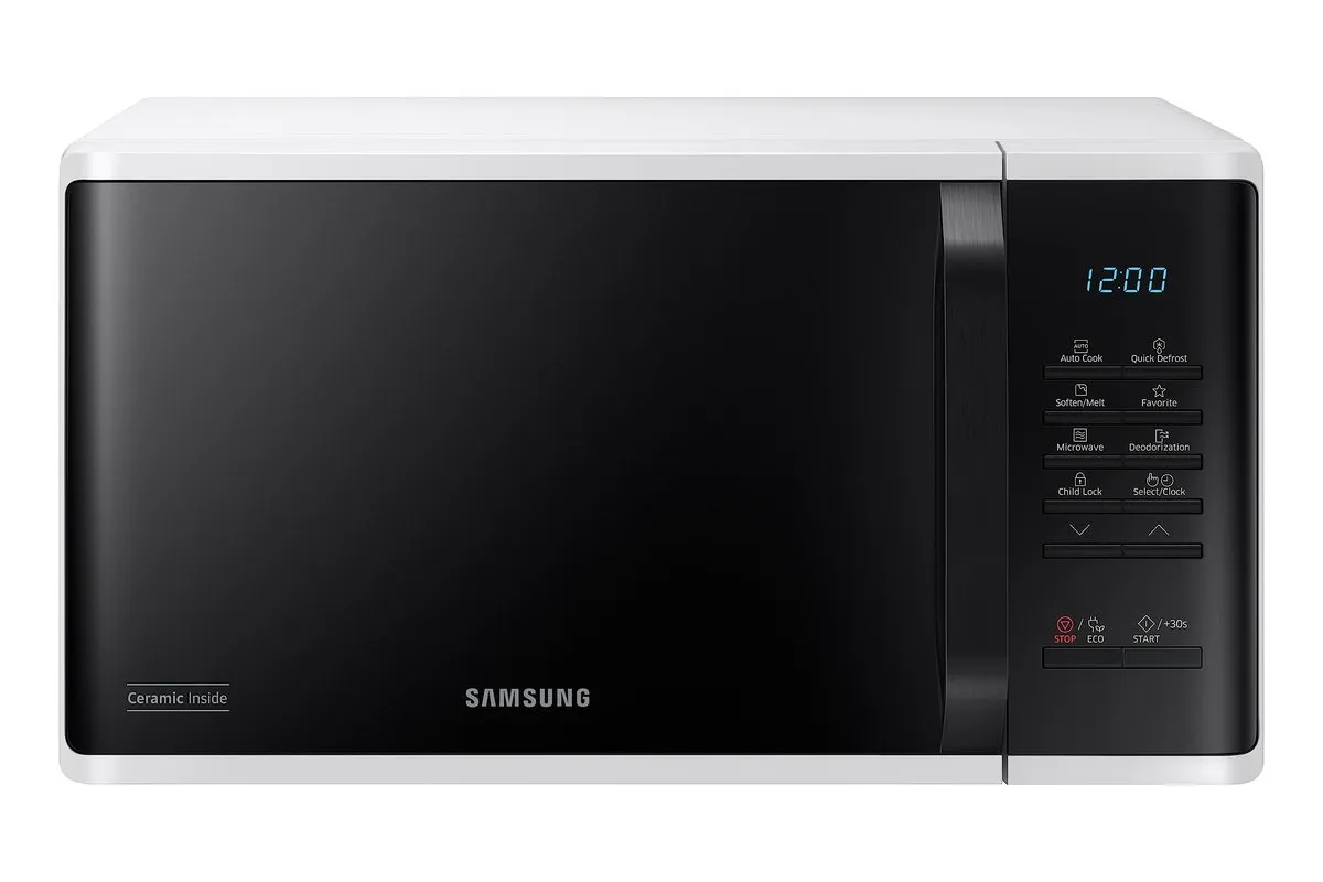 Microondas Samsung MS23K3513AW/EC 23L 800W Ceramic Inside Quick Defrost Modo ECO Negro