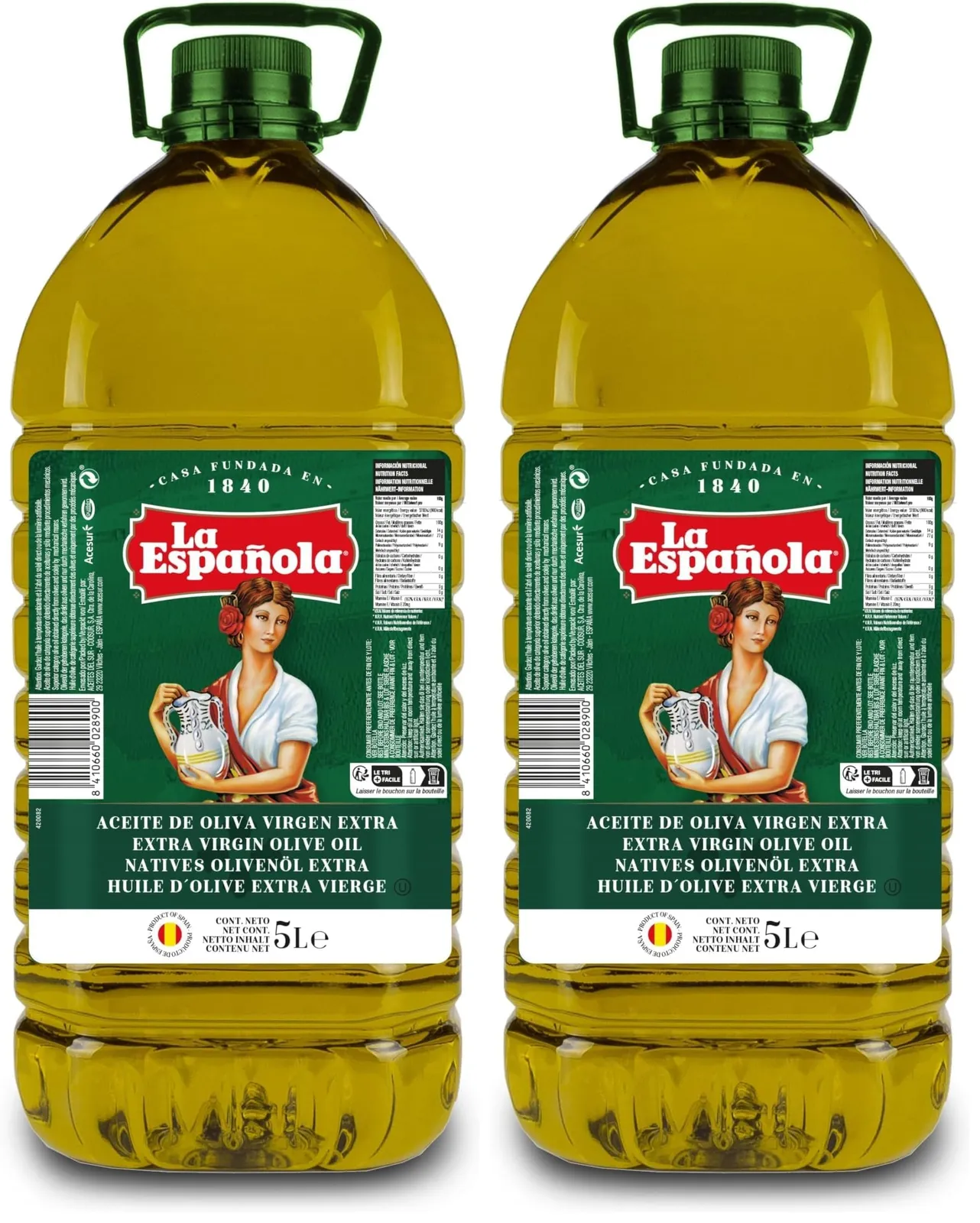 Aceite de Oliva Virgen Extra (AOVE) La Española, Pack 10 Litros