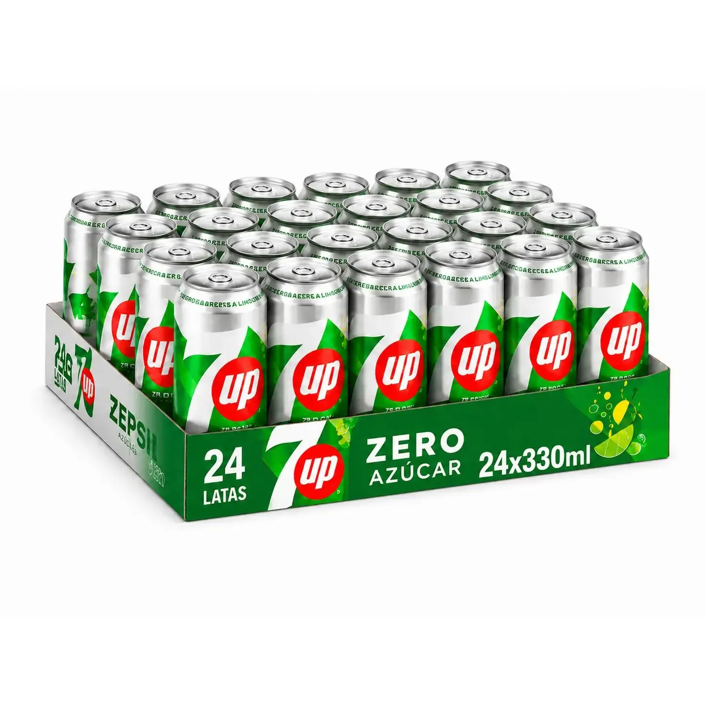 Pack 24 latas 7UP Zero Azúcar 330 ml