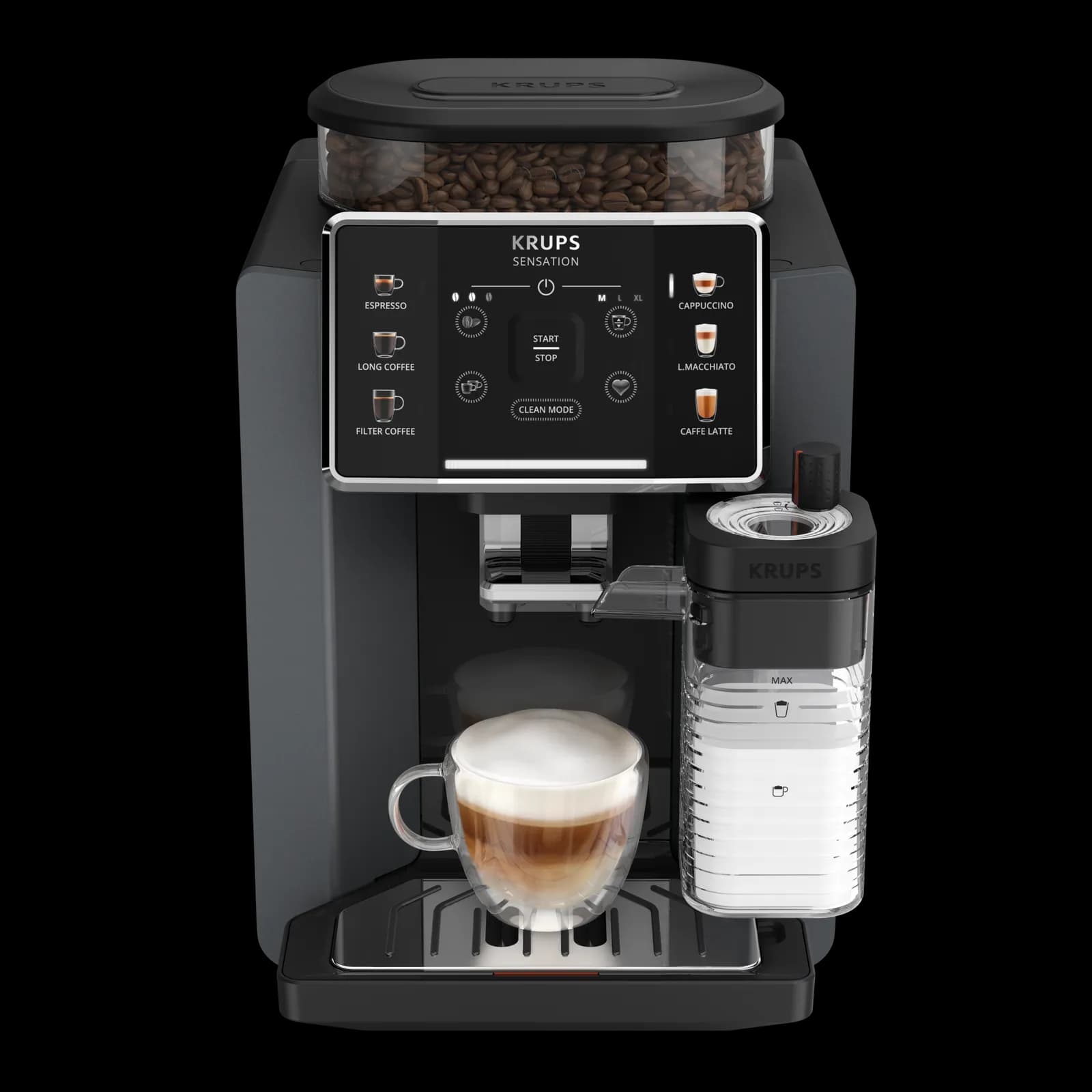 Cafetera Superautomática Krups Sensation Milk EA912B10 con Jarra