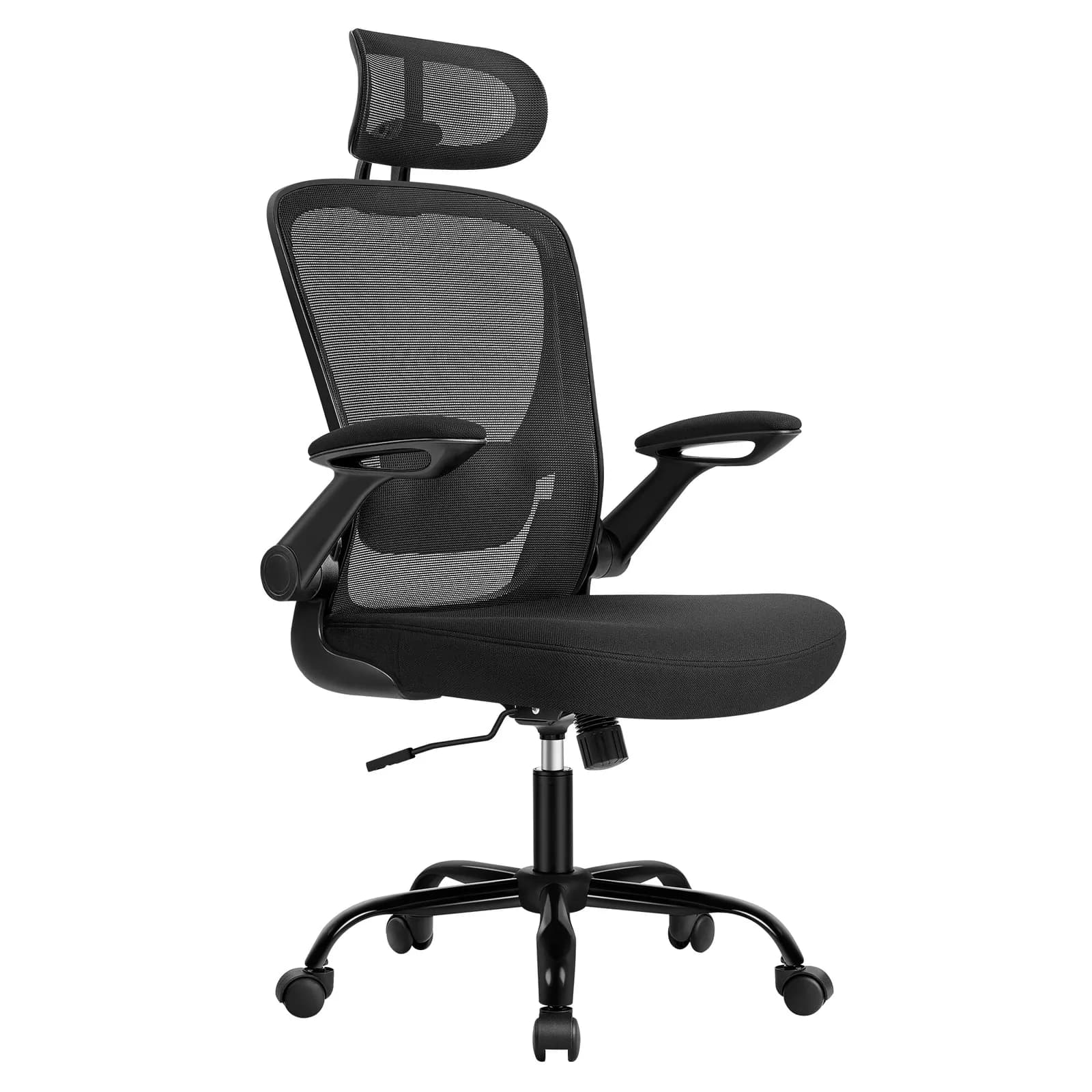 Silla de Escritorio Ergonómica SONGMICS con Apoyabrazos Abatibles