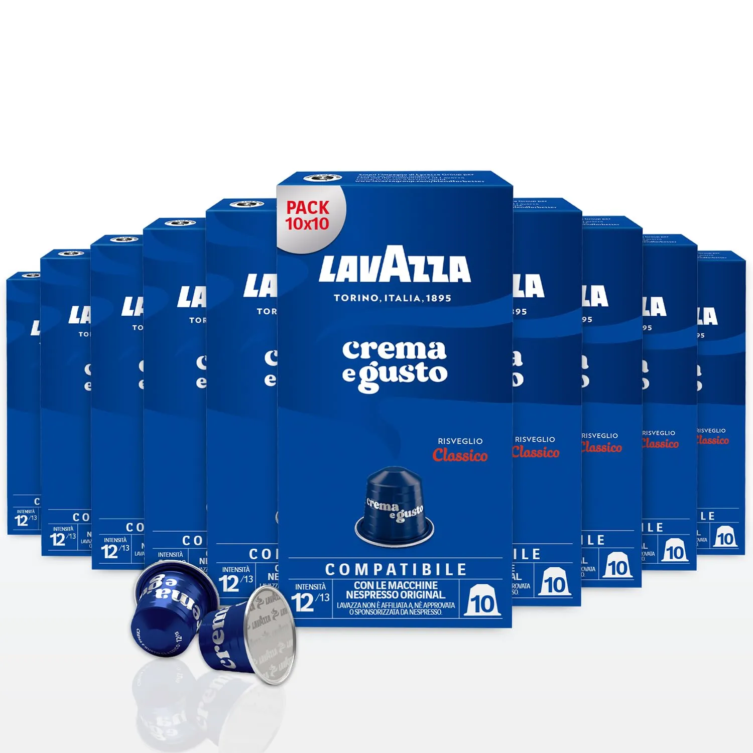 100 Cápsulas Café Lavazza Crema e Gusto Classico para Nespresso Original