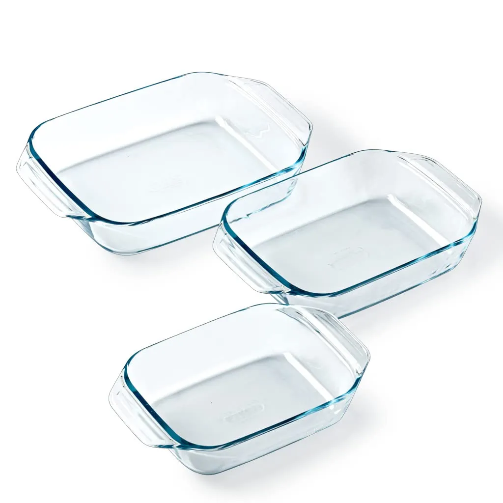 Set de 3 bandejas rectangulares de horno Pyrex