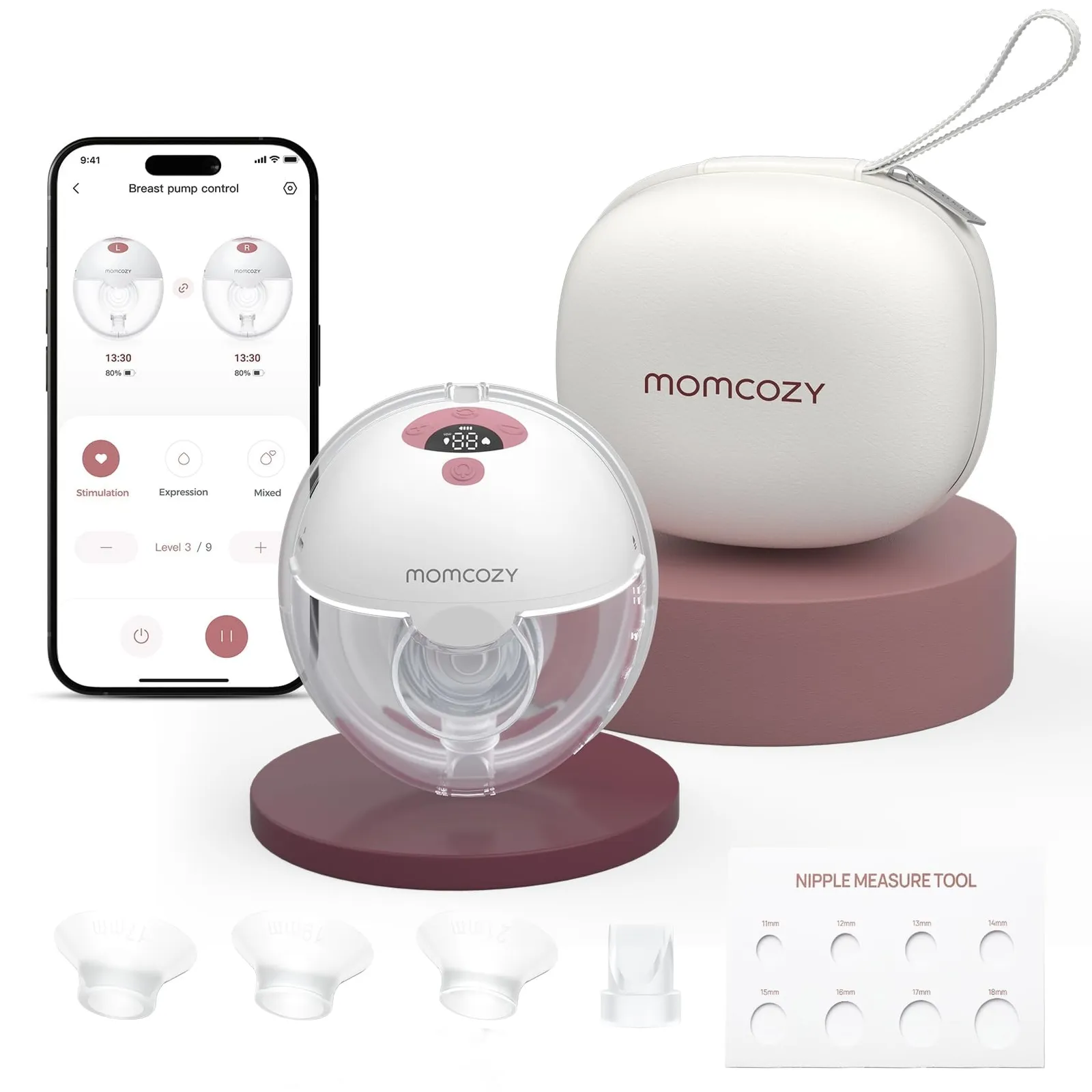 Sacaleches eléctrico Momcozy M5 Smart, portátil y manos libres