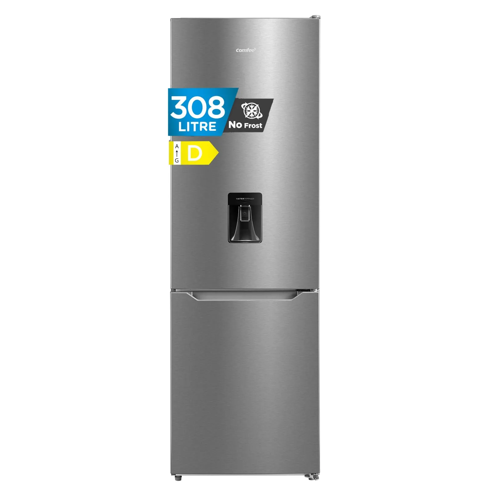 Frigorífico Comfee' 308L No Frost con Dispensador de Agua