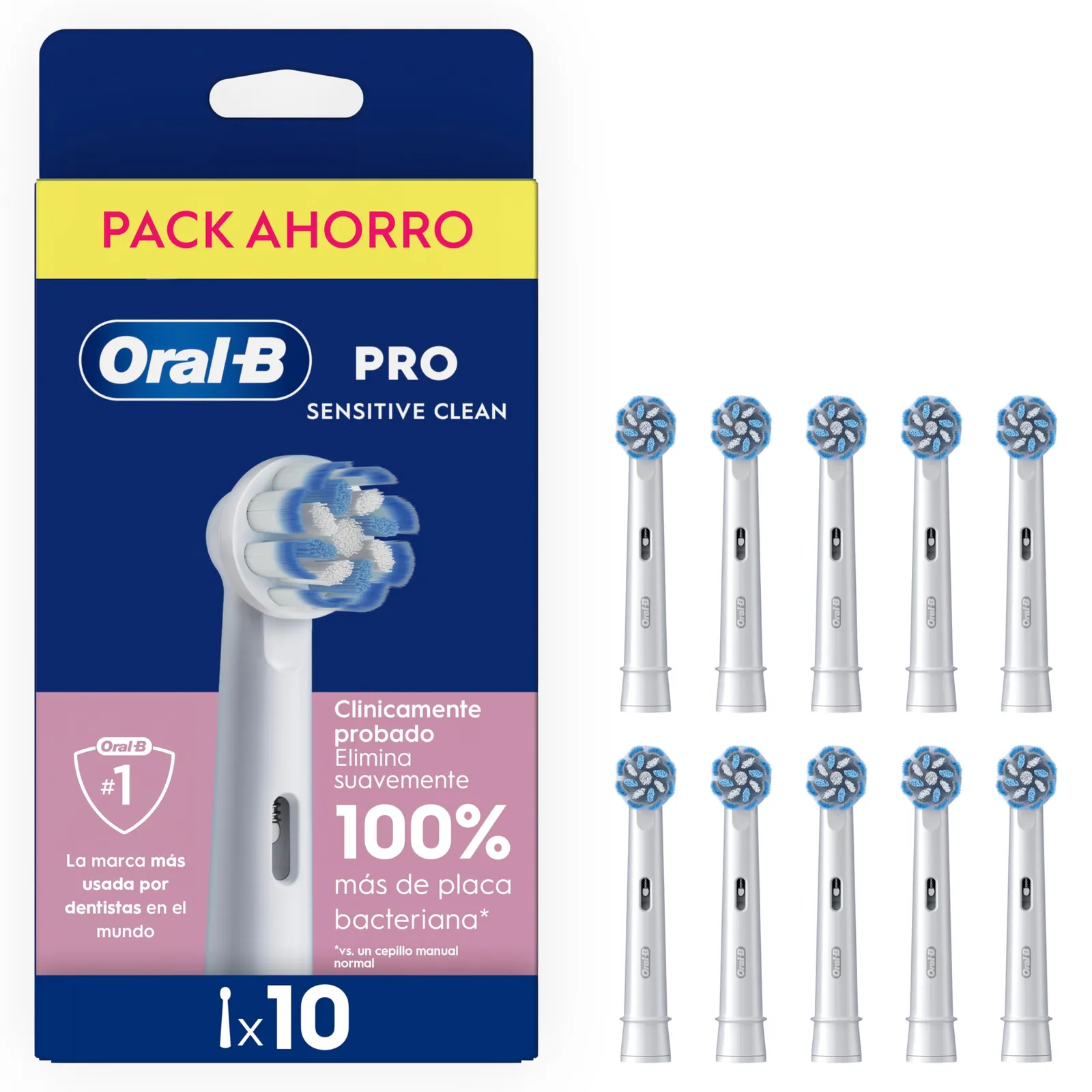 Pack 10 Cabezales Cepillo Eléctrico Oral-B Sensitive Clean